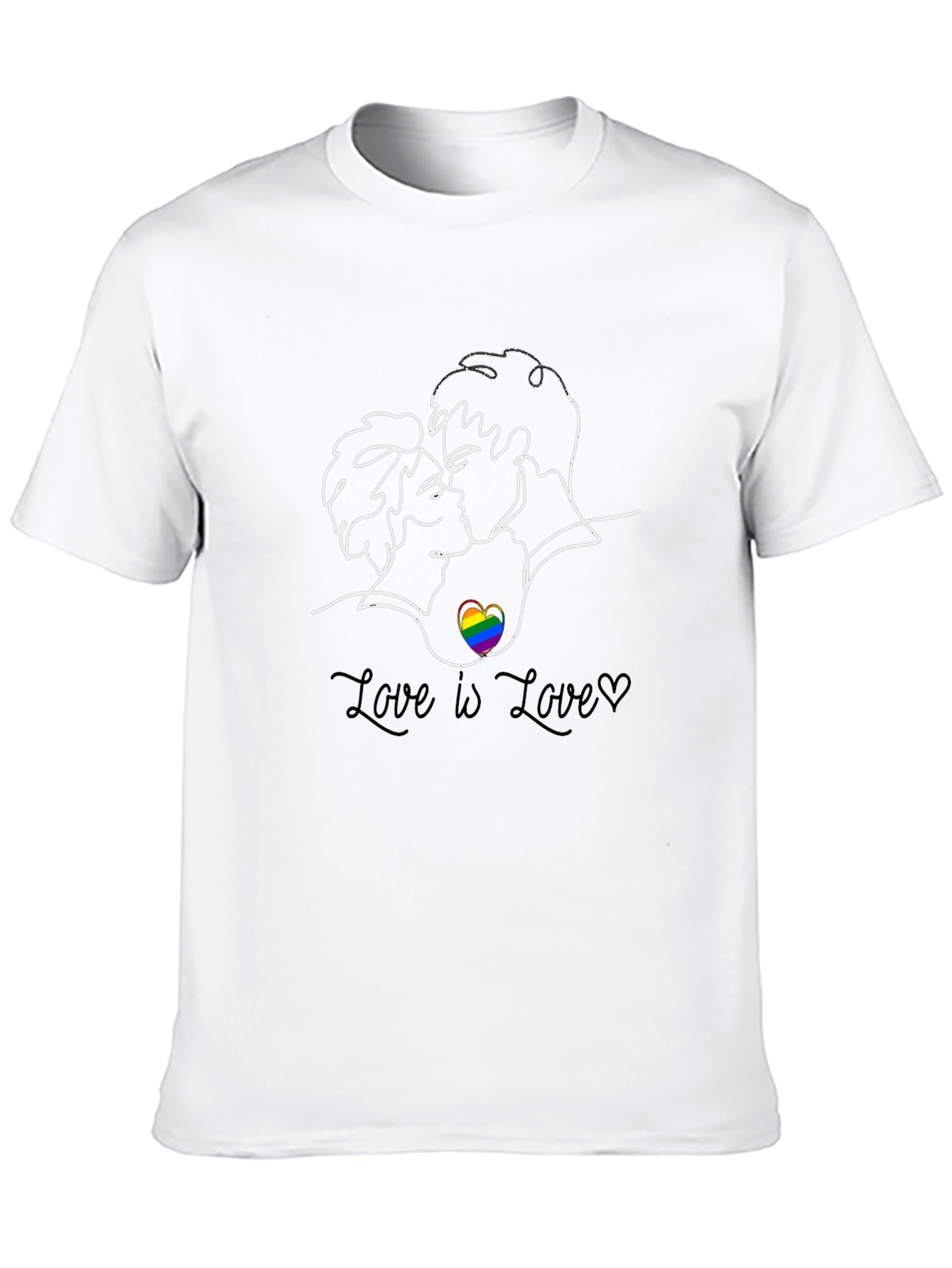 Love is Love Rainbow Heart Graphic Tee