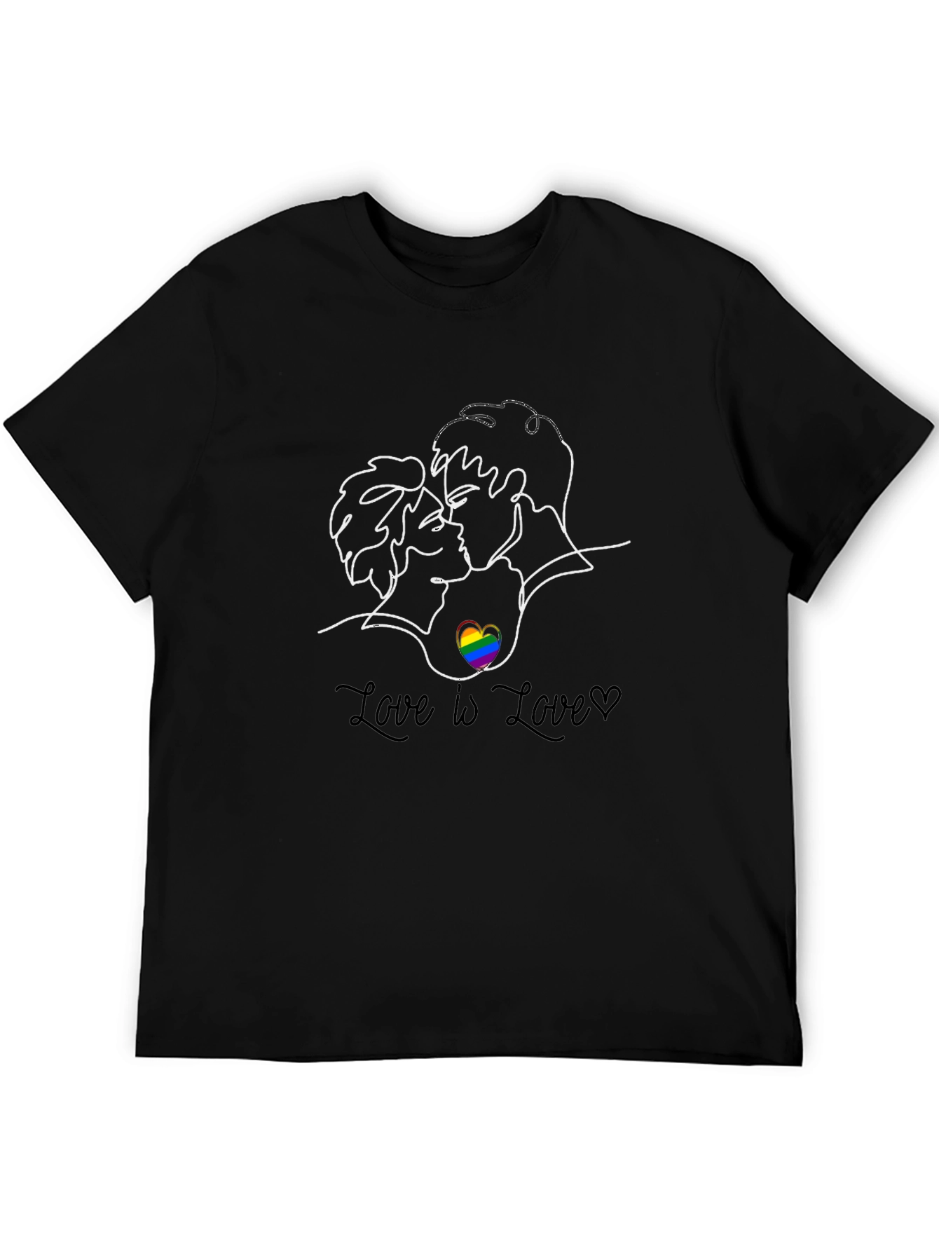 Love is Love Rainbow Heart Graphic Tee