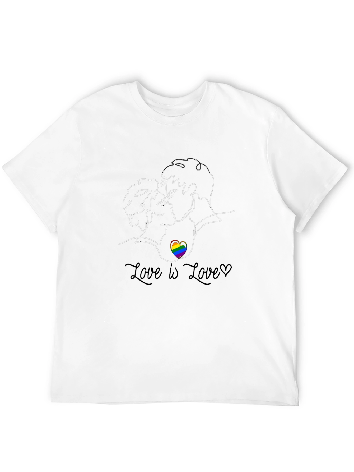 Love is Love Rainbow Heart Graphic Tee