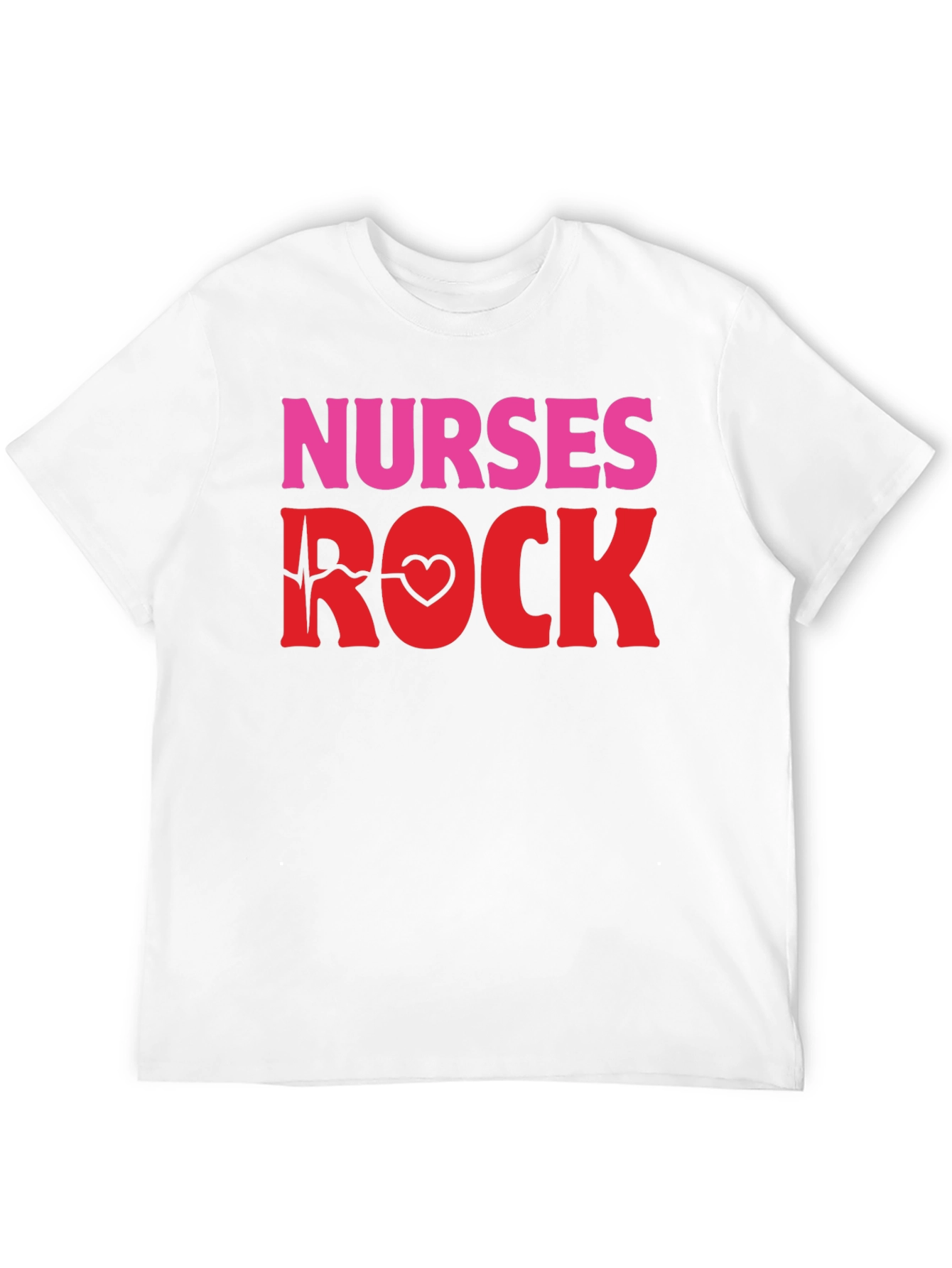 Nurses Rock Graphic Tee -  Heartbeat Design