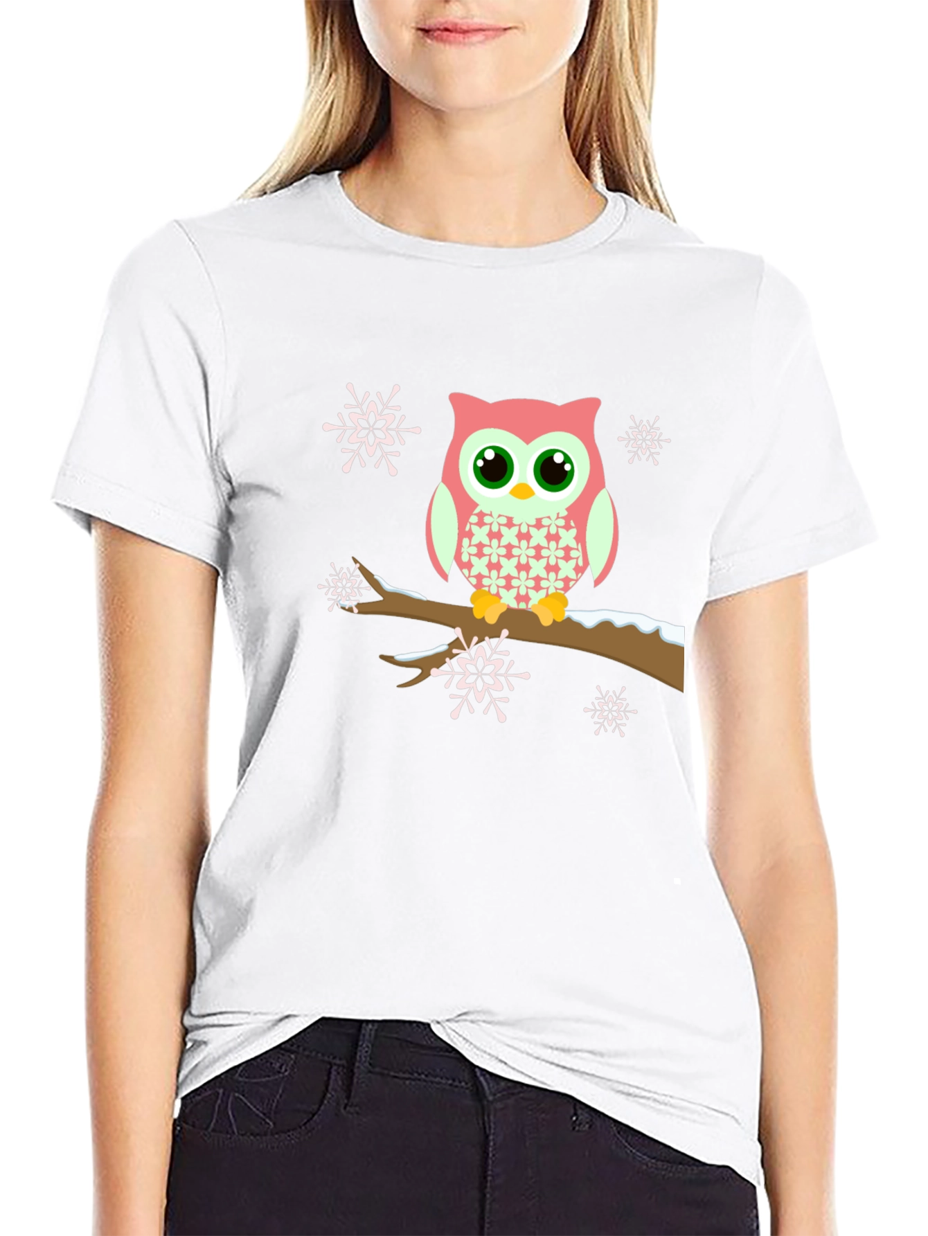 Owl on Branch Graphic Tee