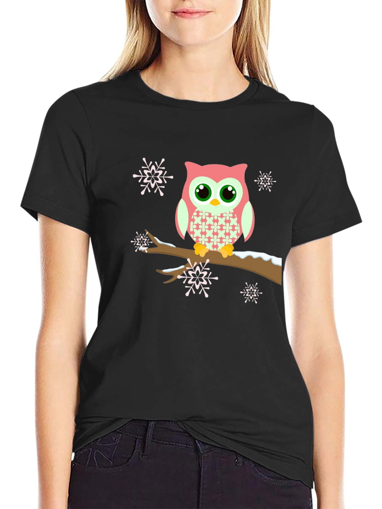 Owl on Branch Graphic Tee