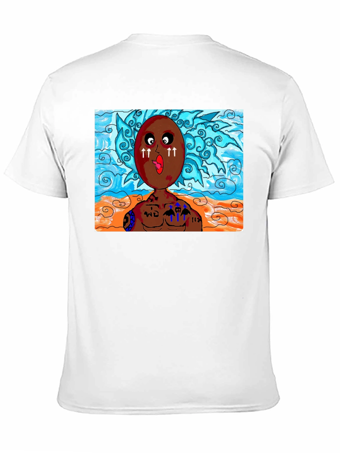 Unique Cartoon Graphic Black T-Shirt