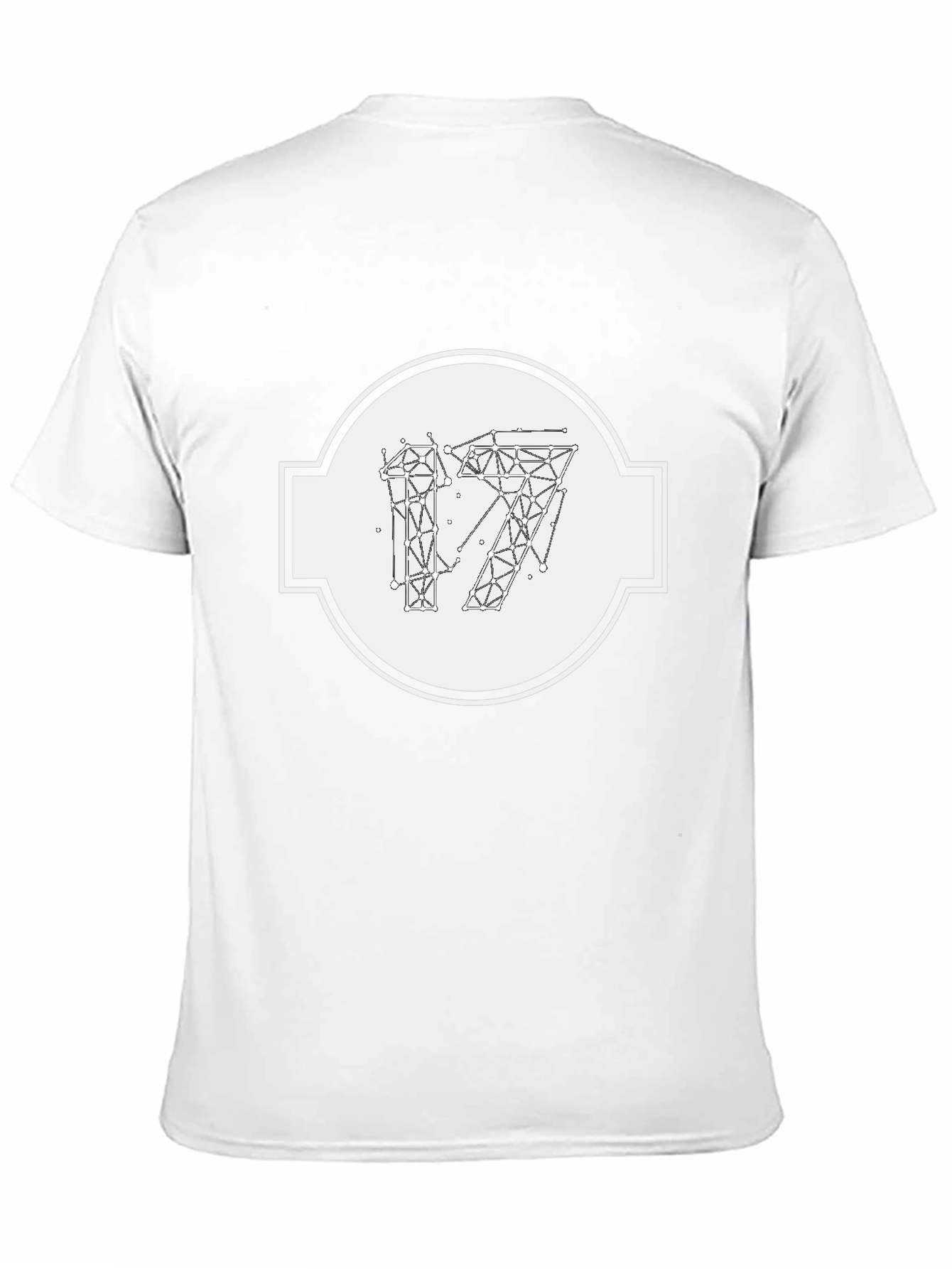 Geometric 17 Graphic Print Black T-Shirt