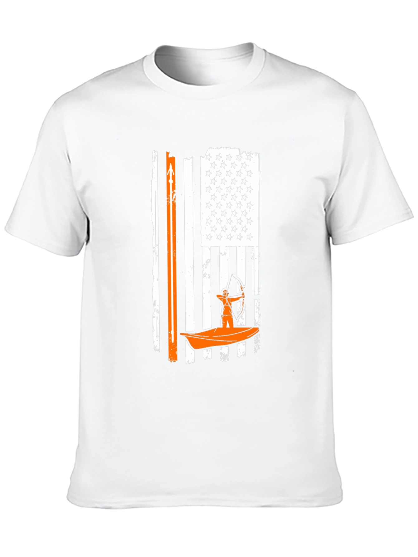 Kayak Fishing American Flag Graphic Tee
