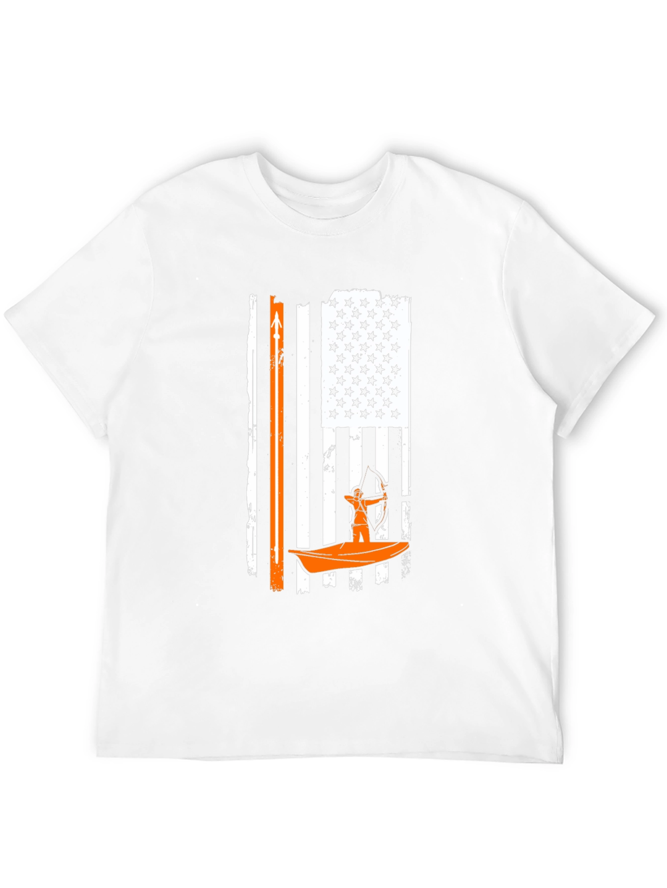Kayak Fishing American Flag Graphic Tee