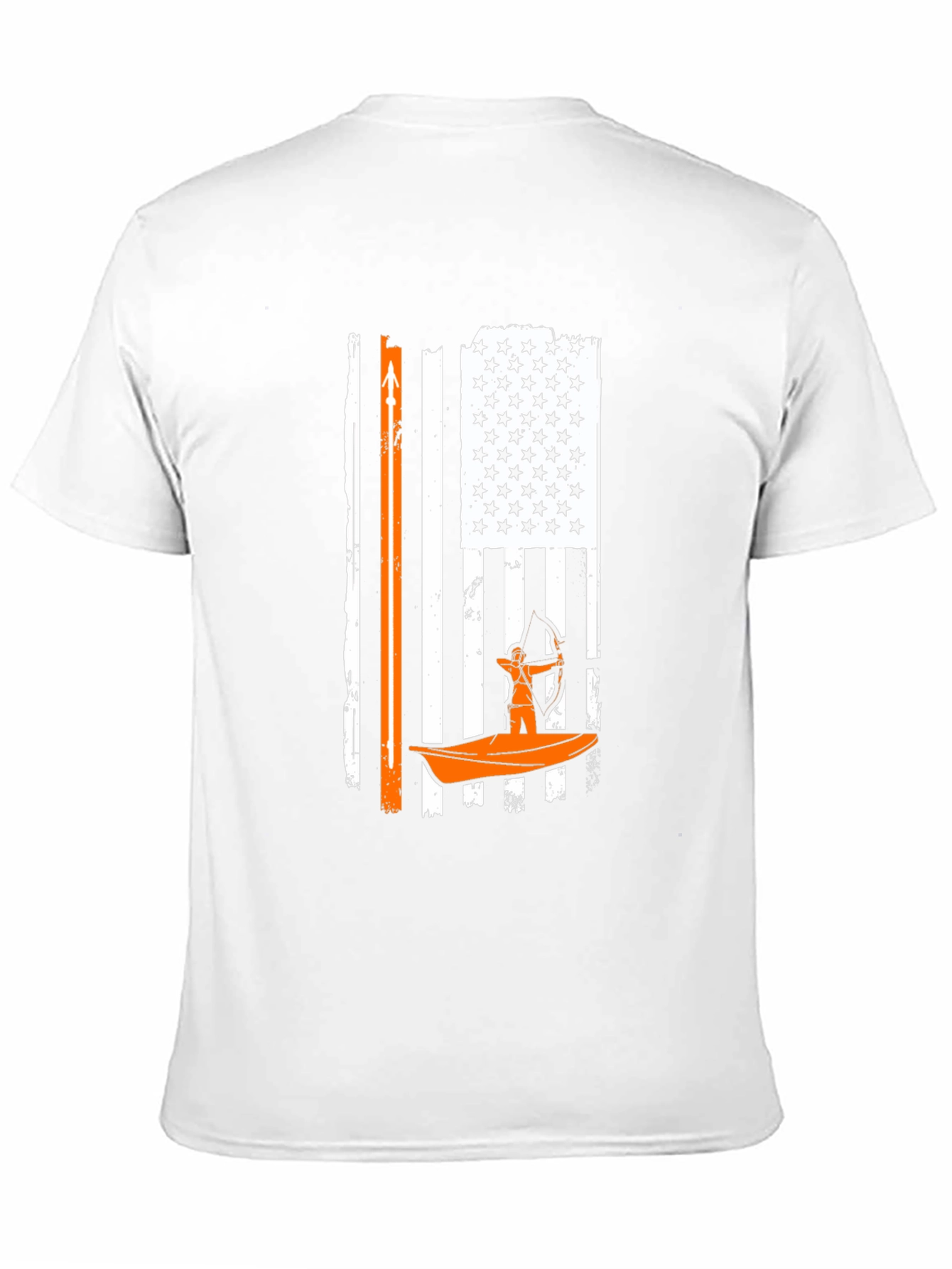 Kayak Fishing American Flag Graphic Tee