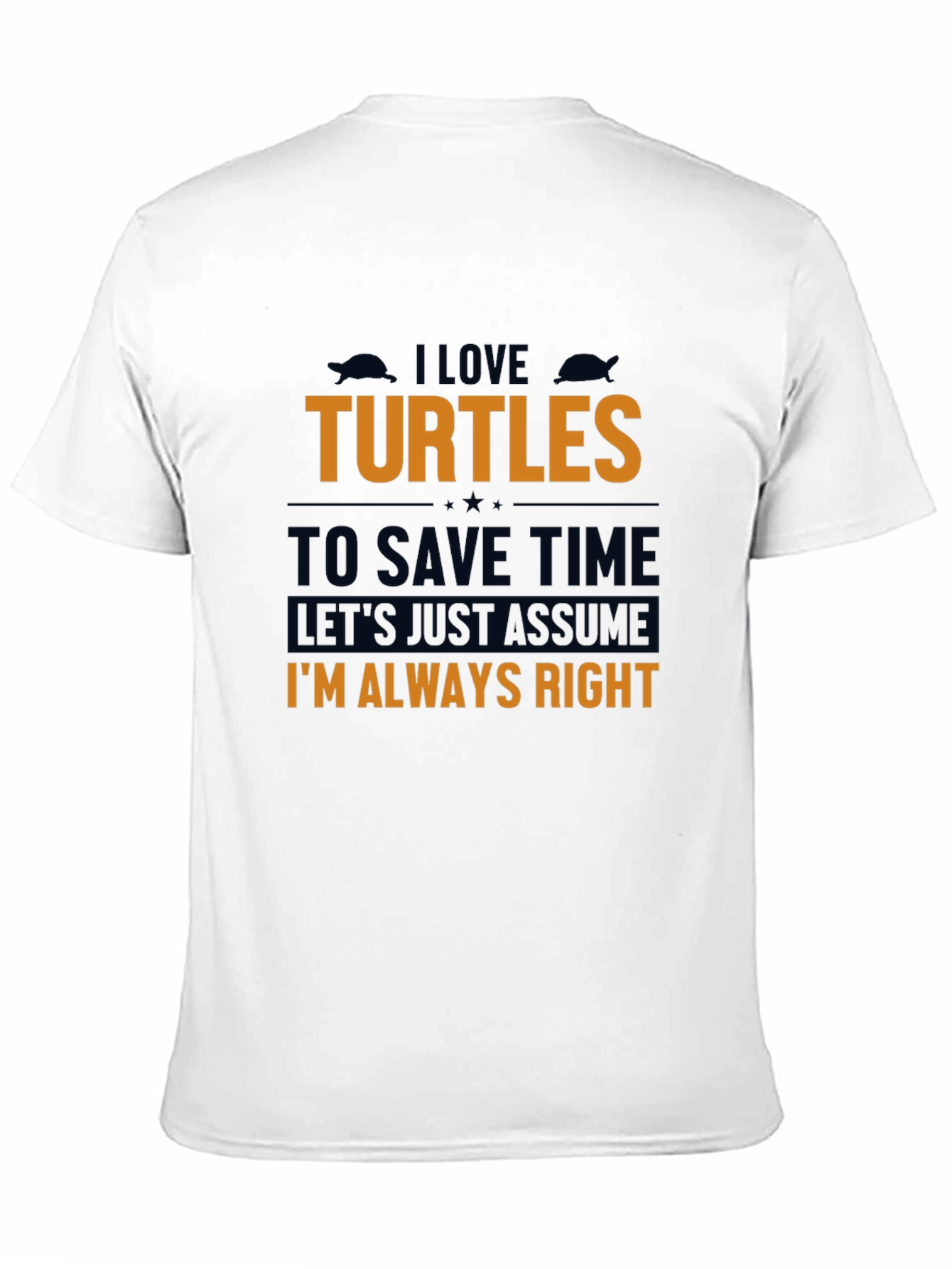 I Love Turtles Mens Black Graphic Tee