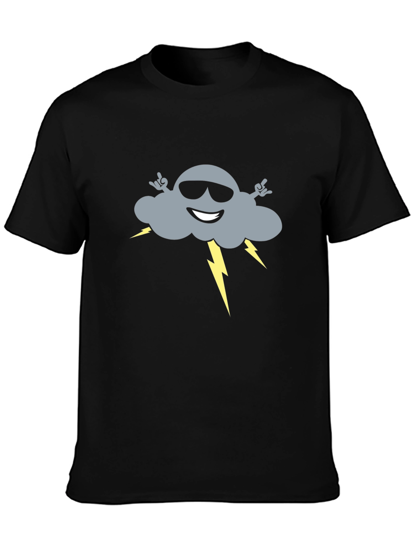 Cool Cloud Graphic Tee - Black Cotton T-Shirt