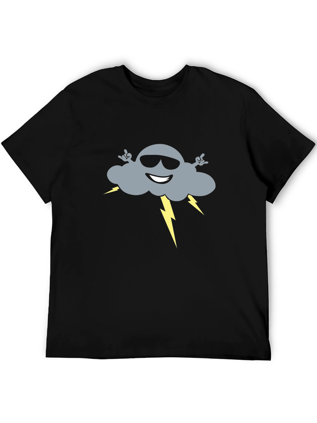 Cool Cloud Graphic Tee - Black Cotton T-Shirt
