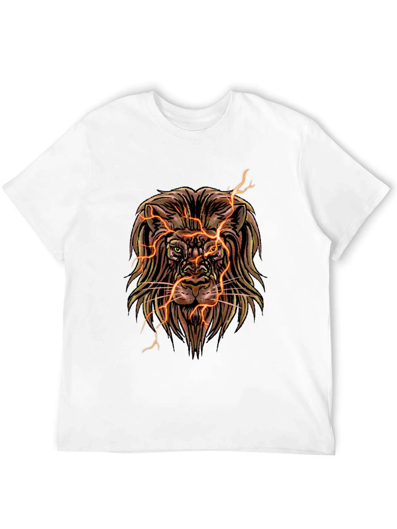 Electric Lion Graphic T-Shirt - Black