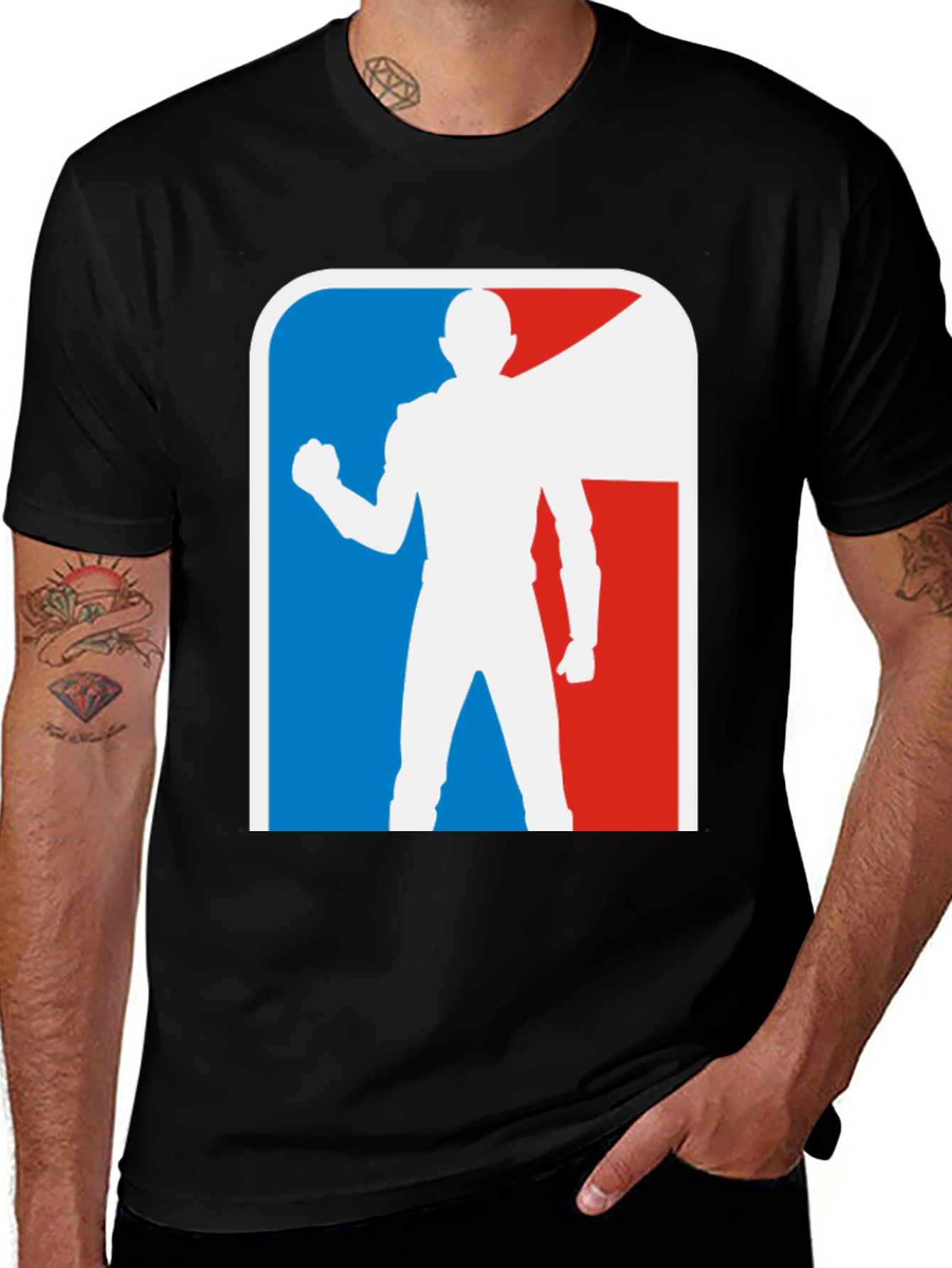 Superhero Silhouette Graphic T-Shirt