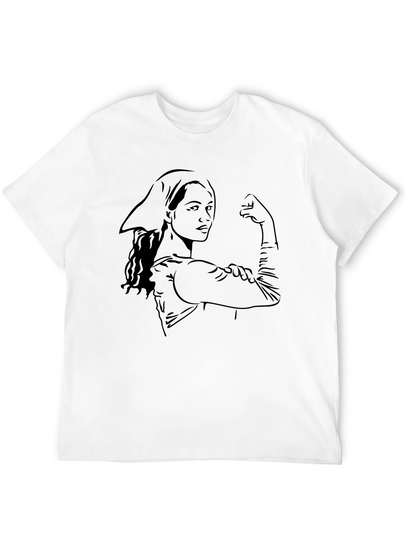 Feminist Rosie the Riveter Graphic Black T-Shirt