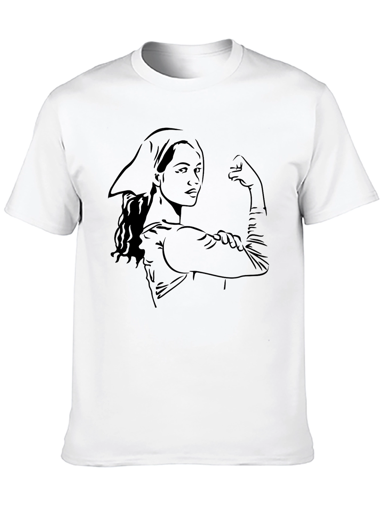 Feminist Rosie the Riveter Graphic Black T-Shirt