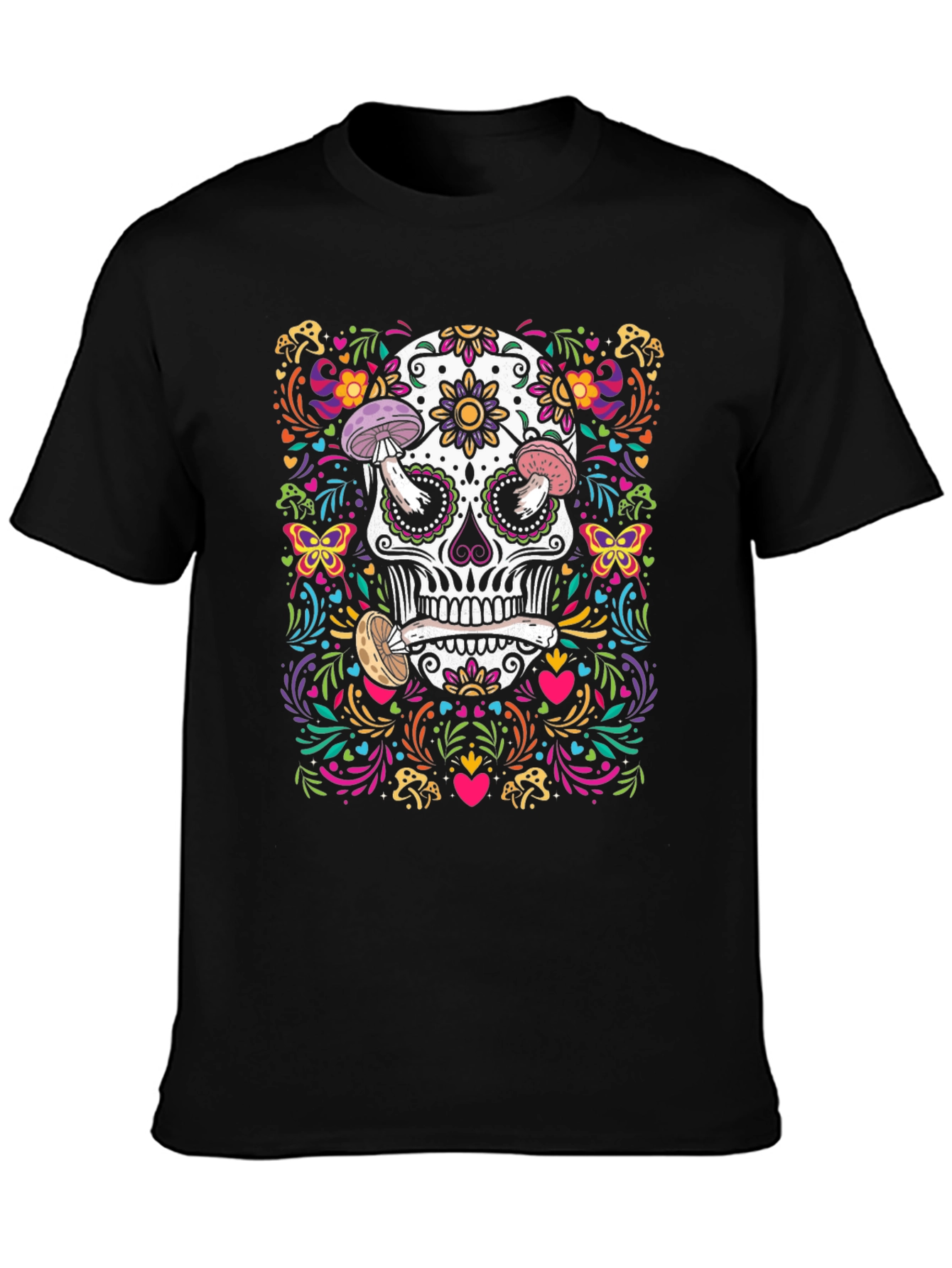 Sugar Skull Mushroom T-Shirt