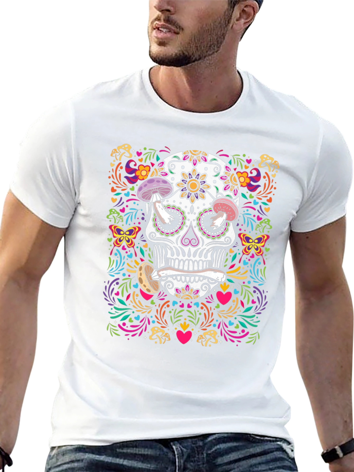 Sugar Skull Mushroom T-Shirt