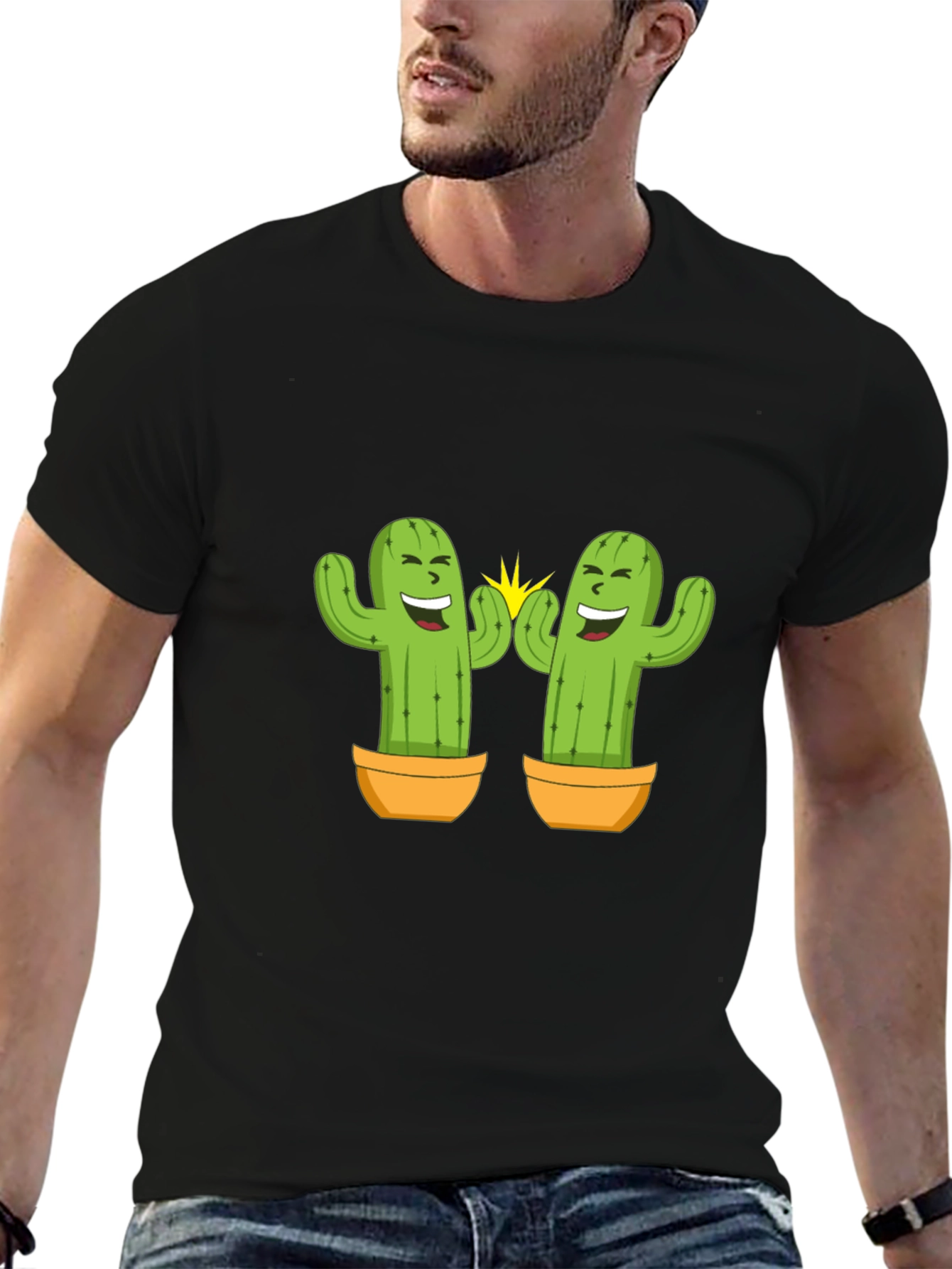 Cactus Buddies Black T-Shirt