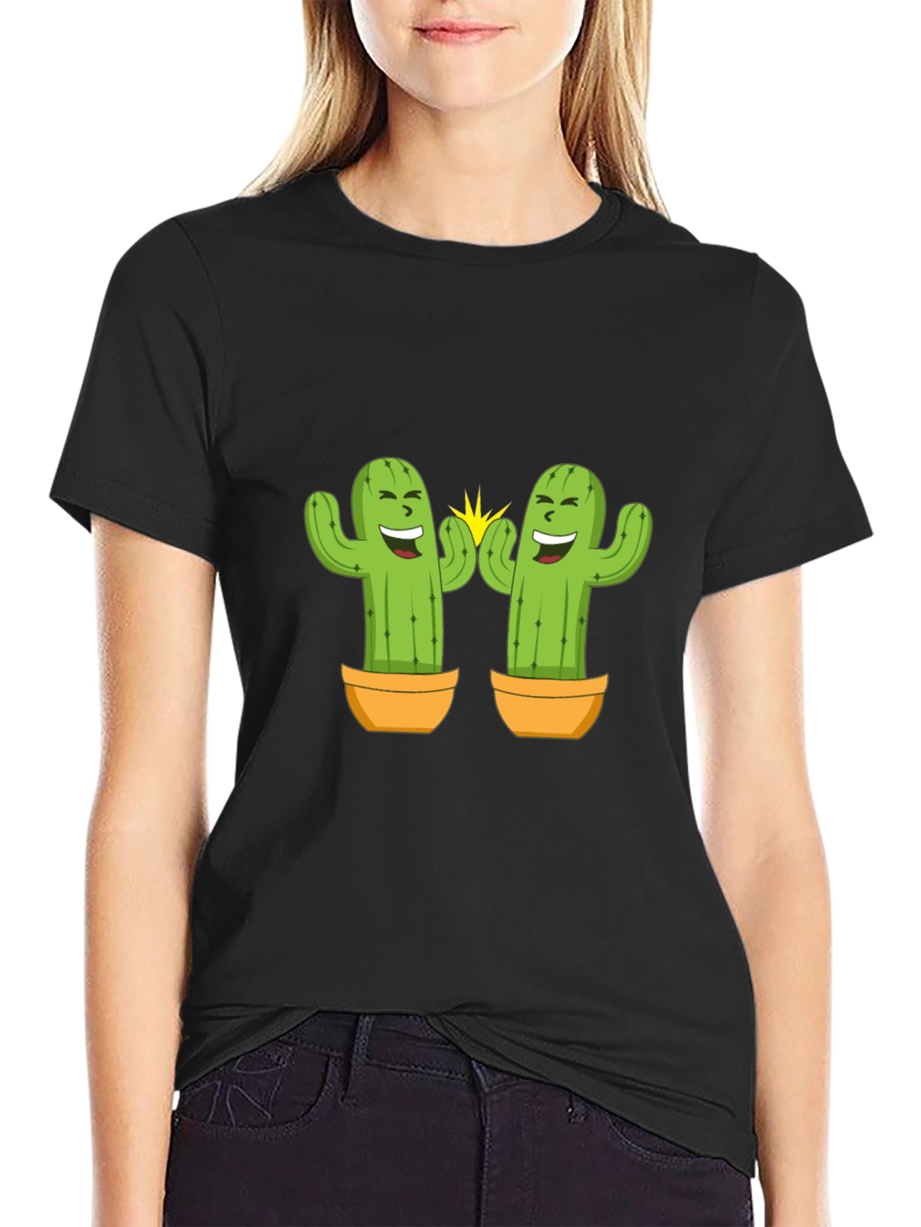 Cactus Buddies Black T-Shirt