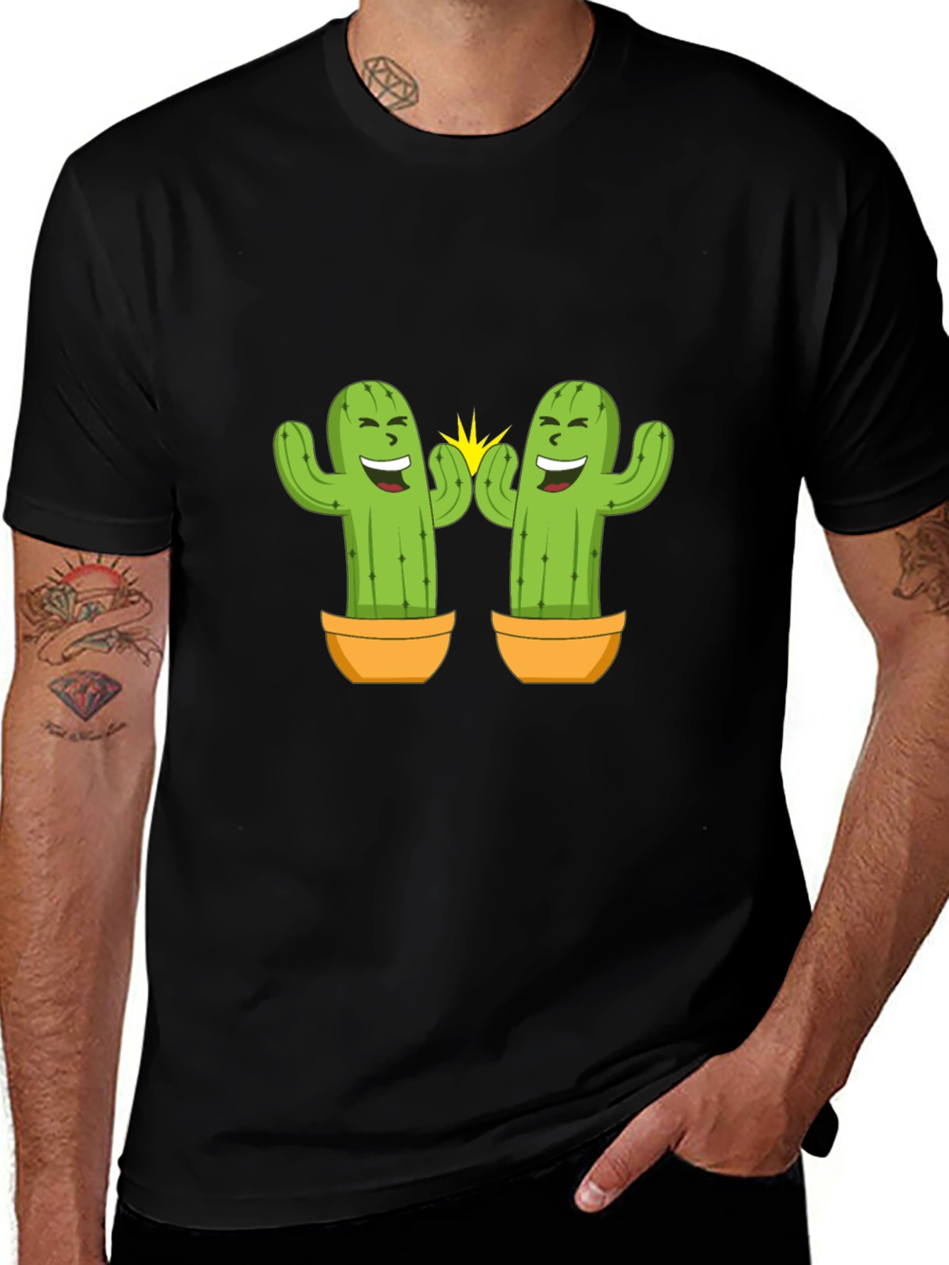 Cactus Buddies Black T-Shirt