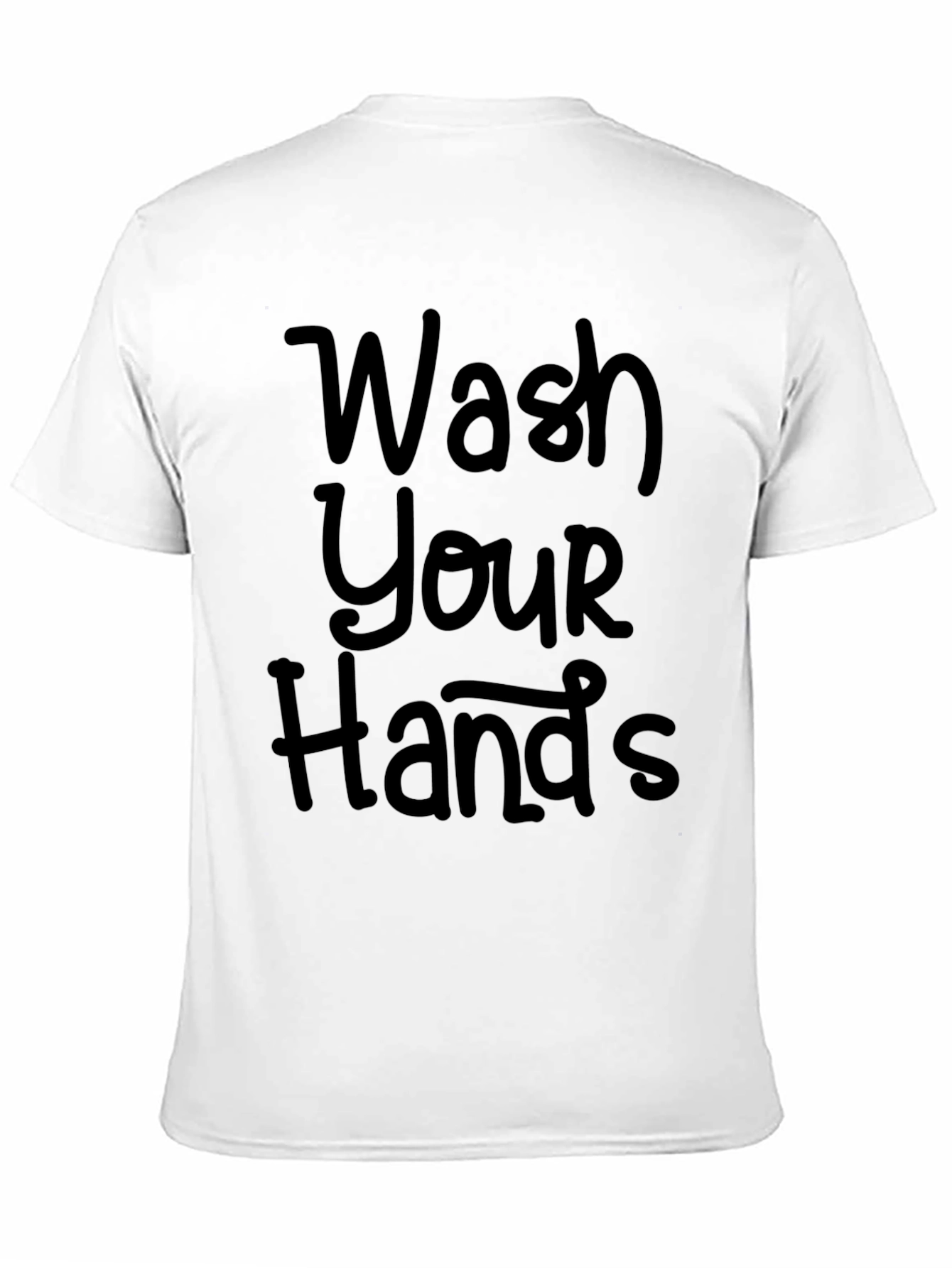 Wash Your Hands Black Crewneck T-Shirt