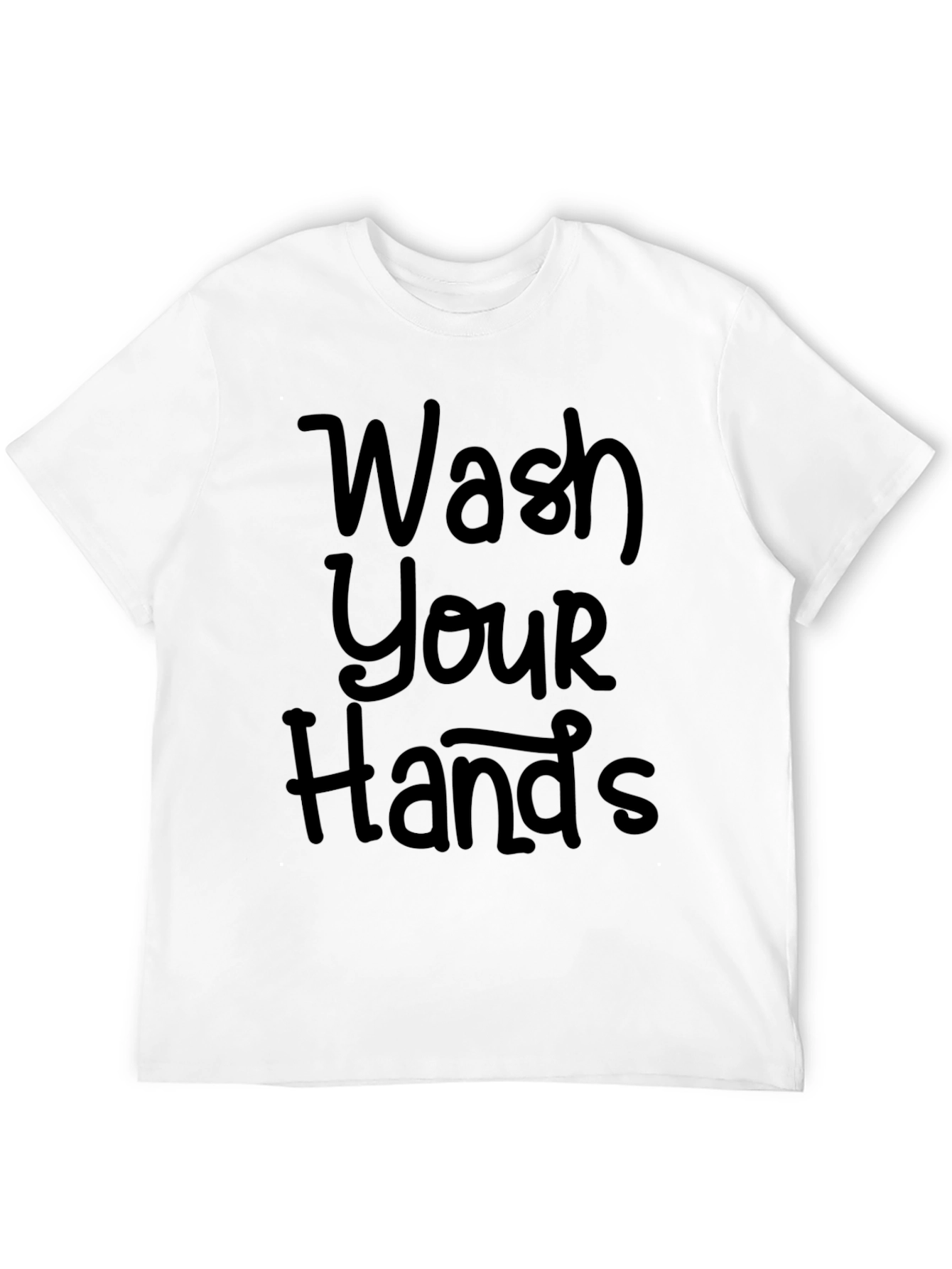 Wash Your Hands Black Crewneck T-Shirt