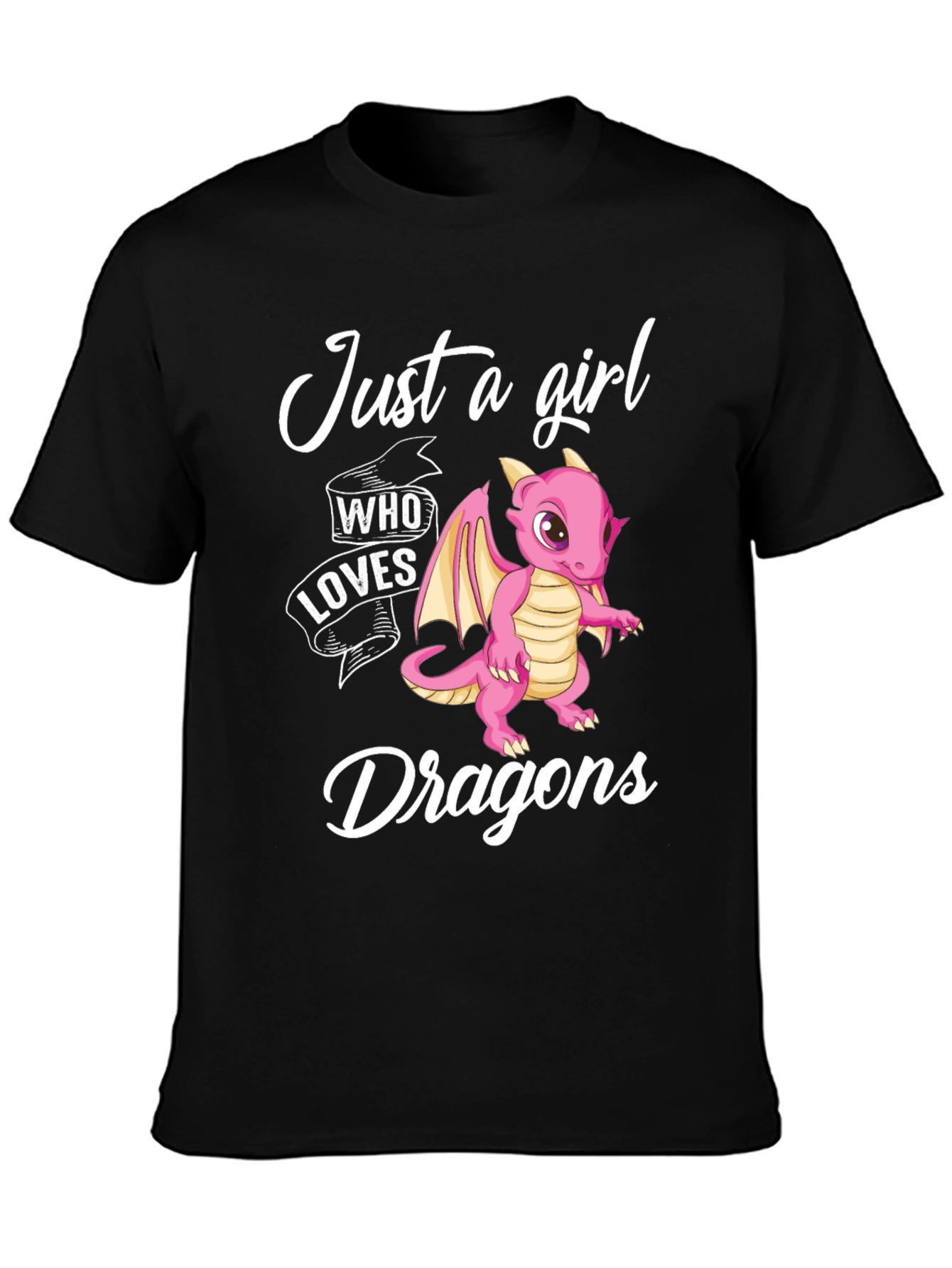 Just a Girl Who Loves Dragons Graphic T-Shirt