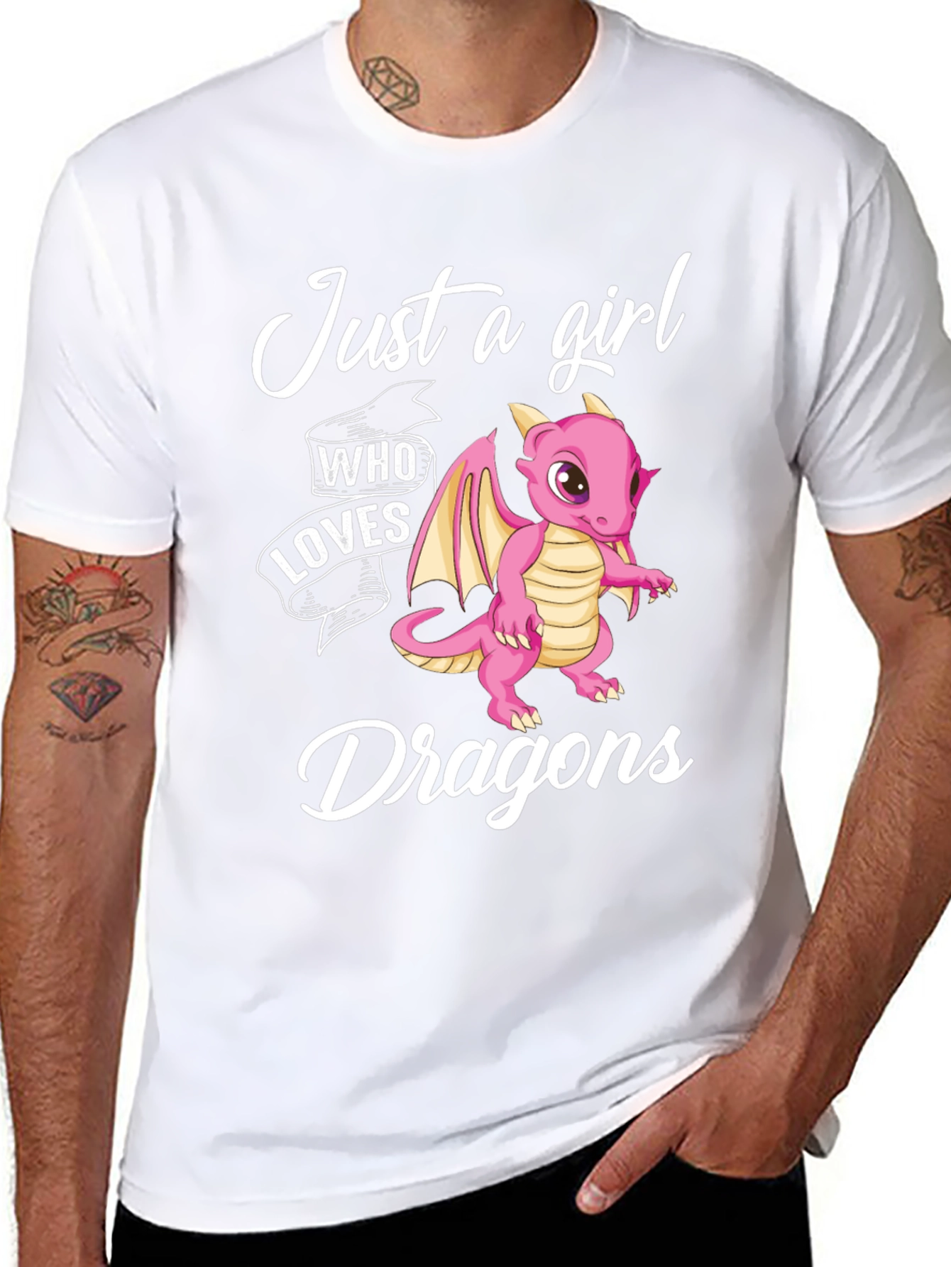 Just a Girl Who Loves Dragons Graphic T-Shirt