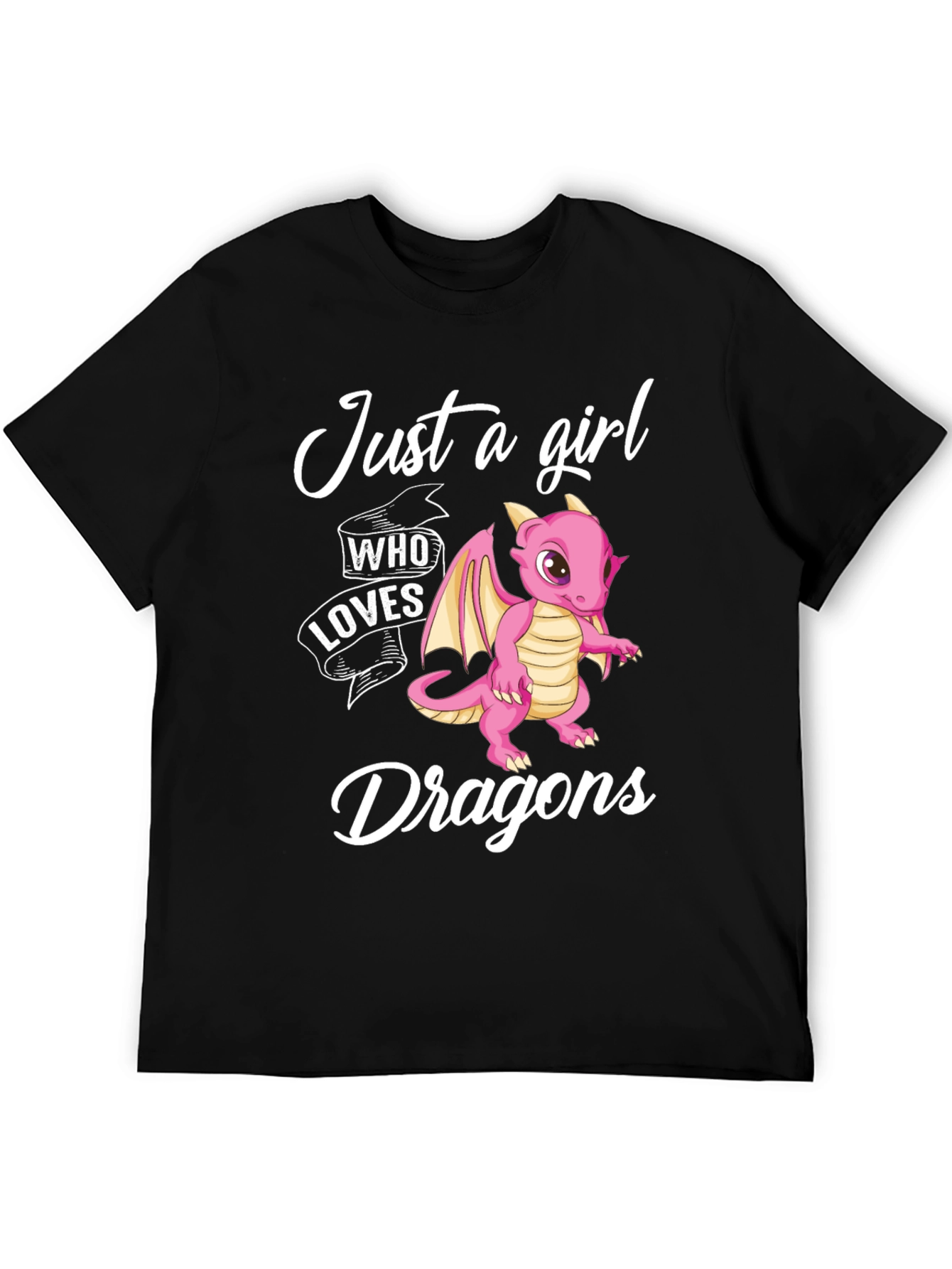 Just a Girl Who Loves Dragons Graphic T-Shirt