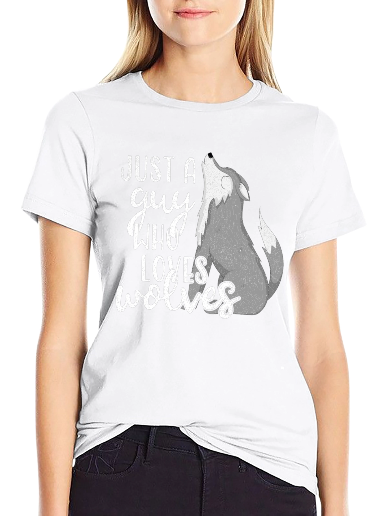 Just A Guy Who Loves Wolves T-Shirt