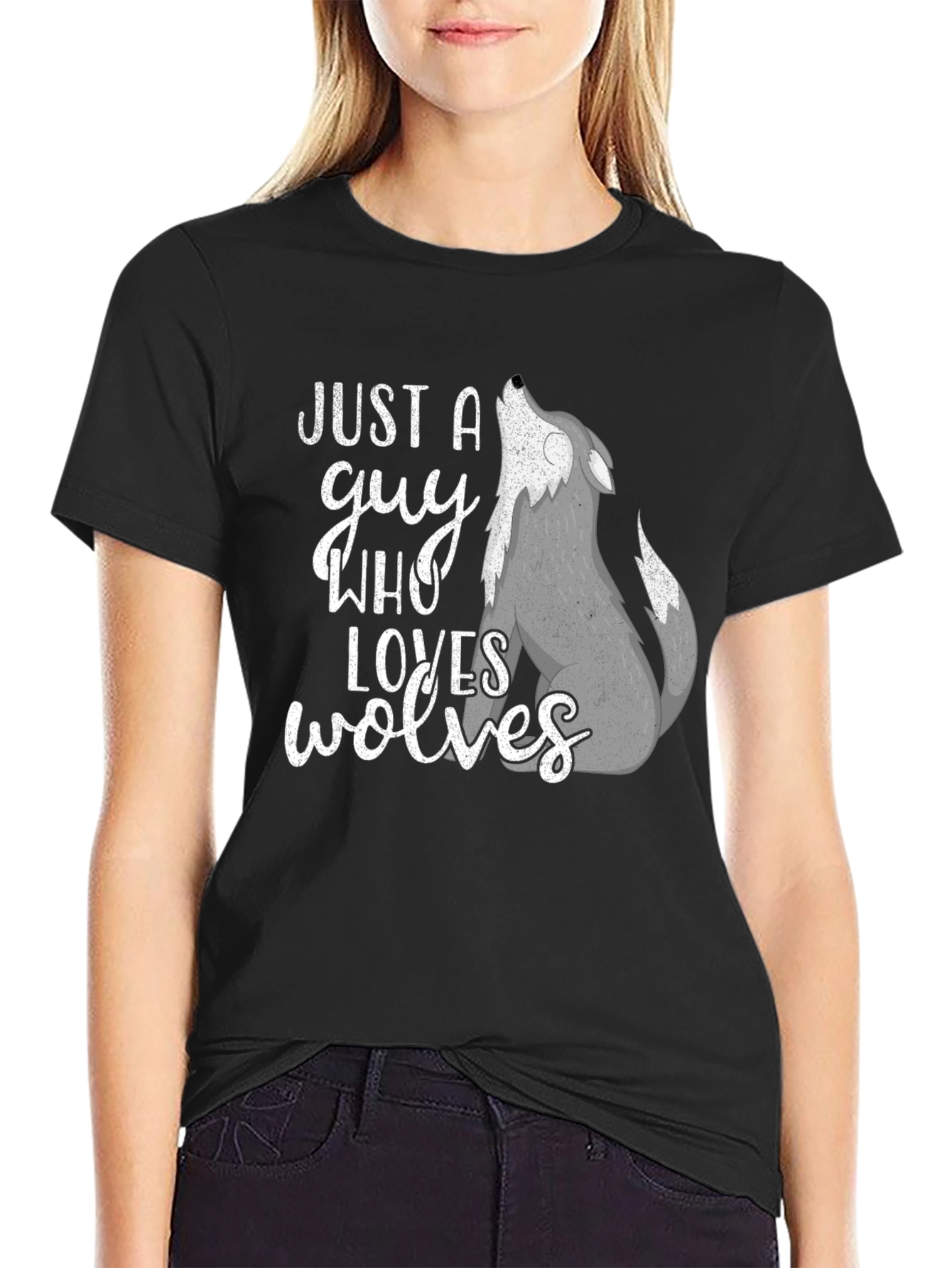 Just A Guy Who Loves Wolves T-Shirt