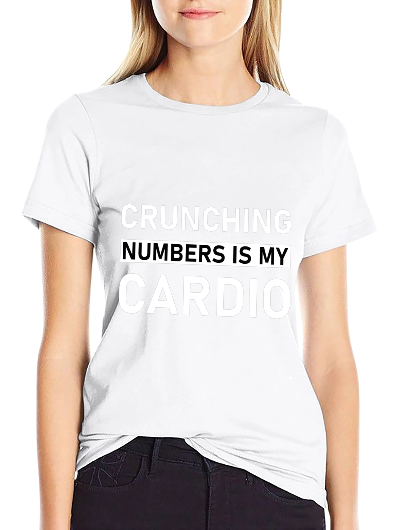 Crunching Numbers Is My Cardio Black T-Shirt