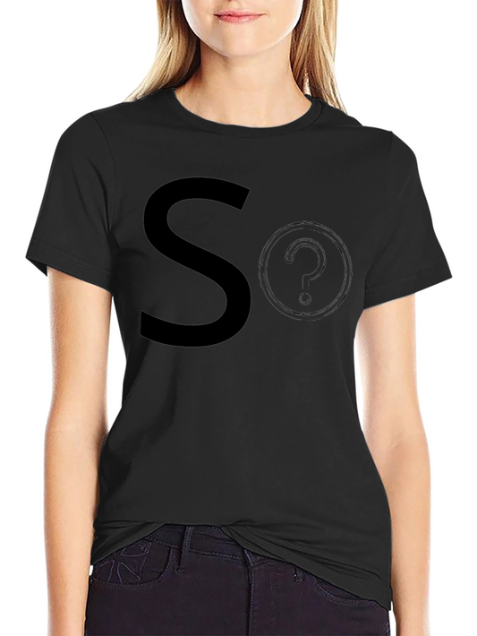 Mens Black So? Graphic T-Shirt