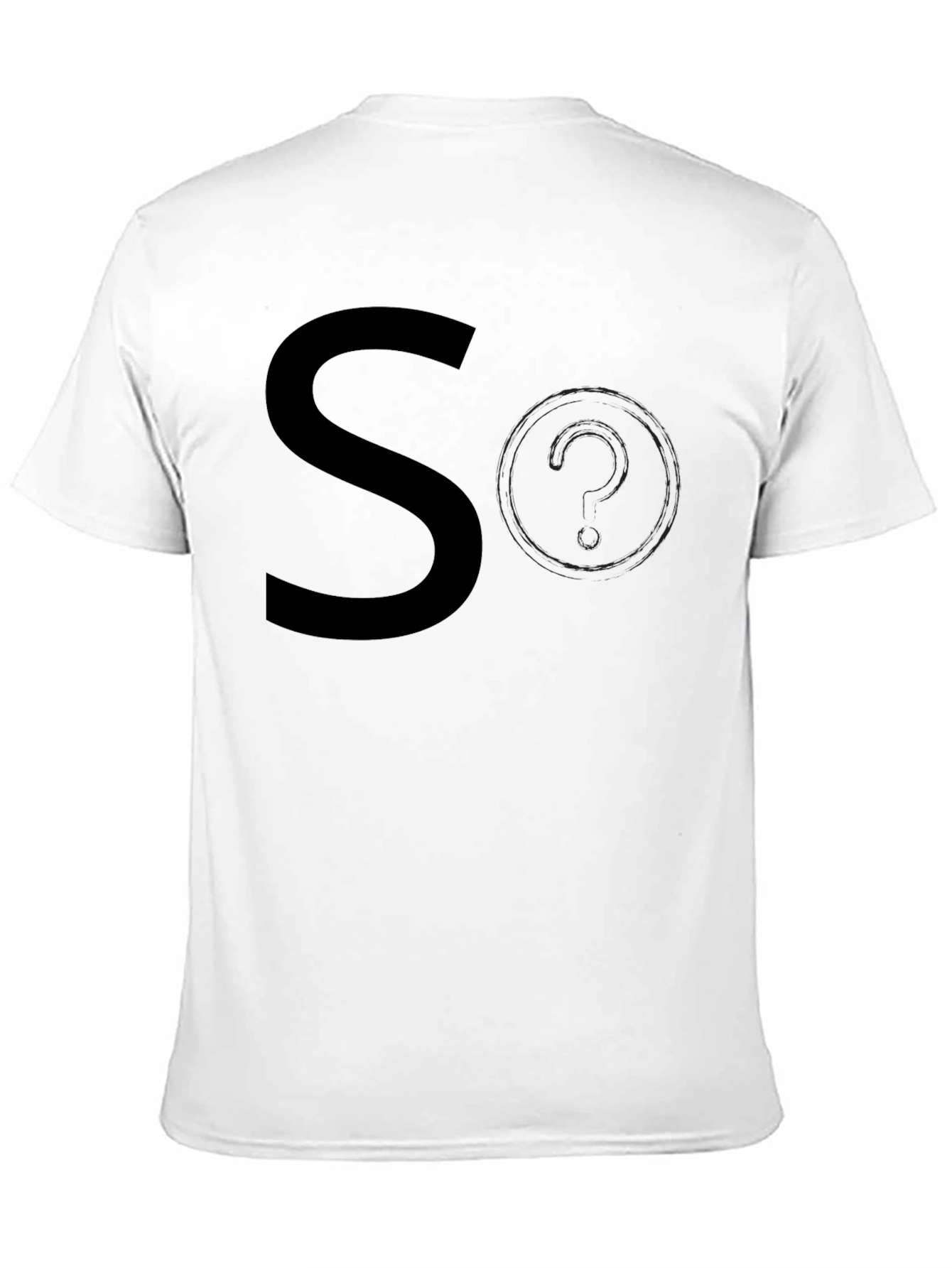 Mens Black So? Graphic T-Shirt