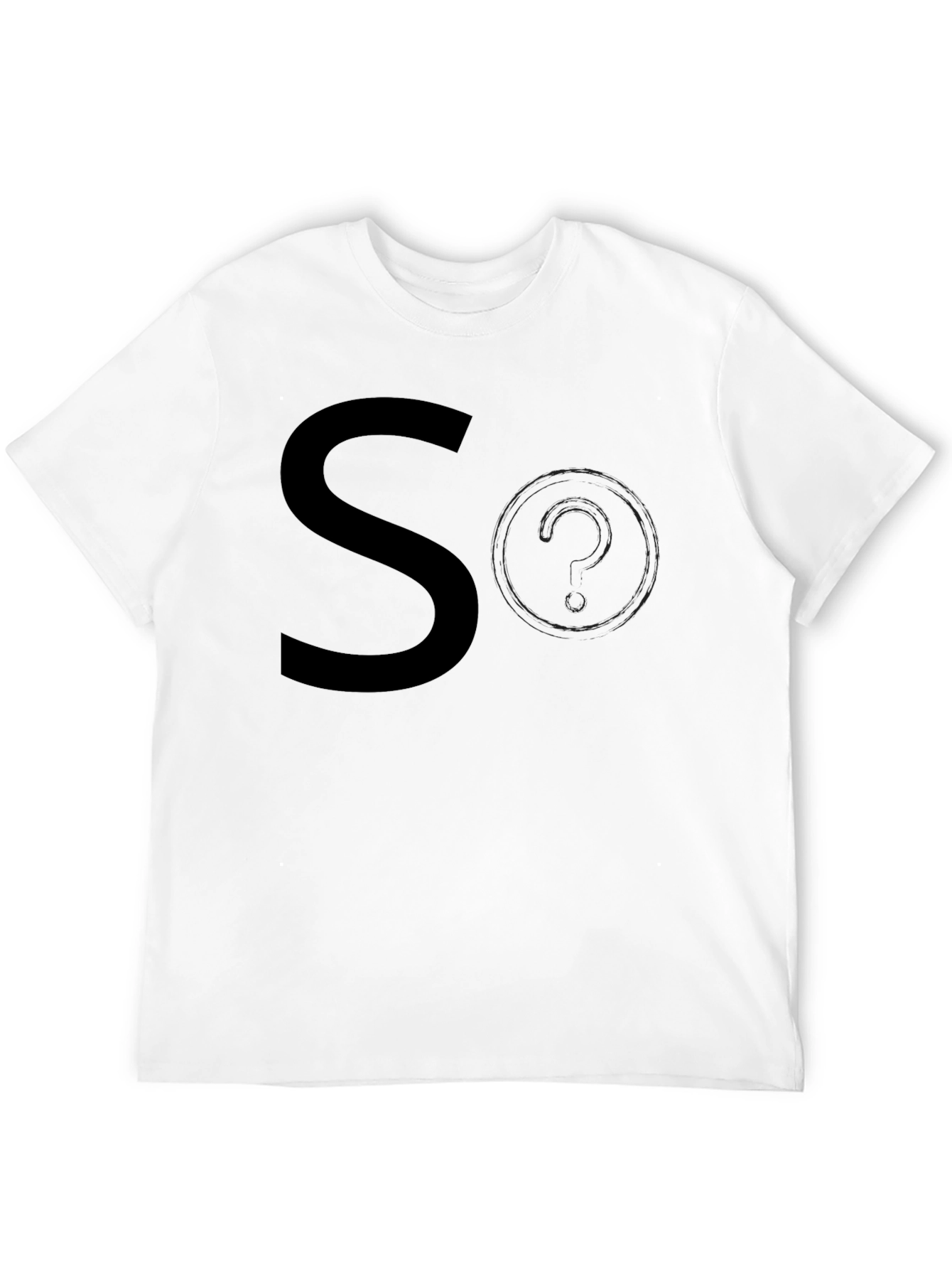 Mens Black So? Graphic T-Shirt
