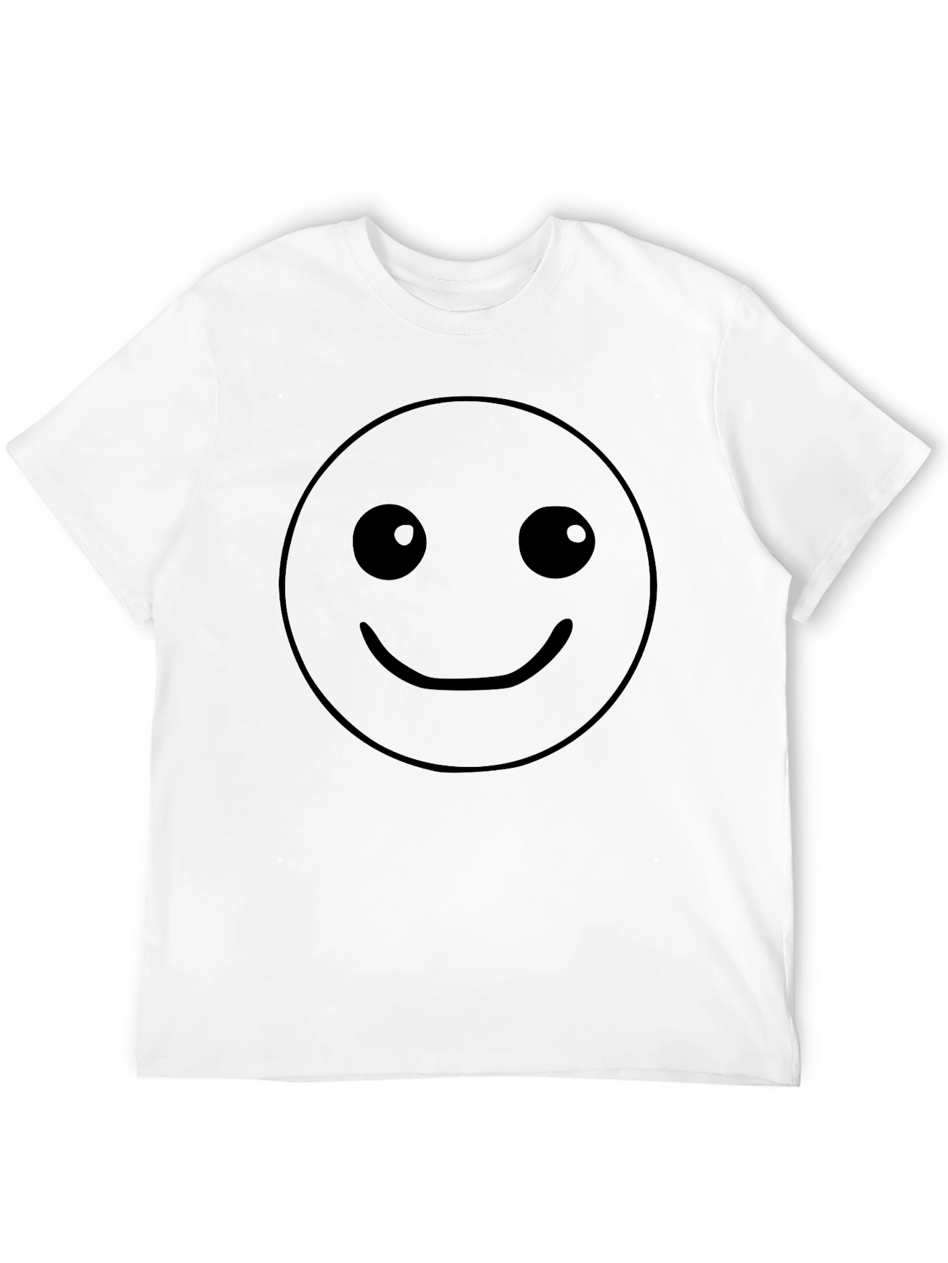 Smiley Face Black T-Shirt - Classic Emoji Graphic Tee