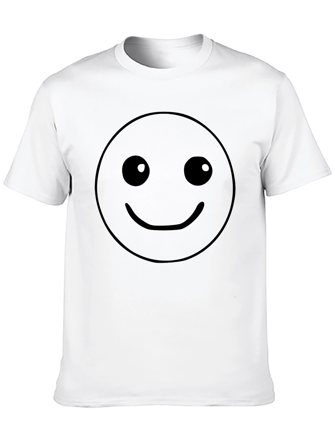 Smiley Face Black T-Shirt - Classic Emoji Graphic Tee
