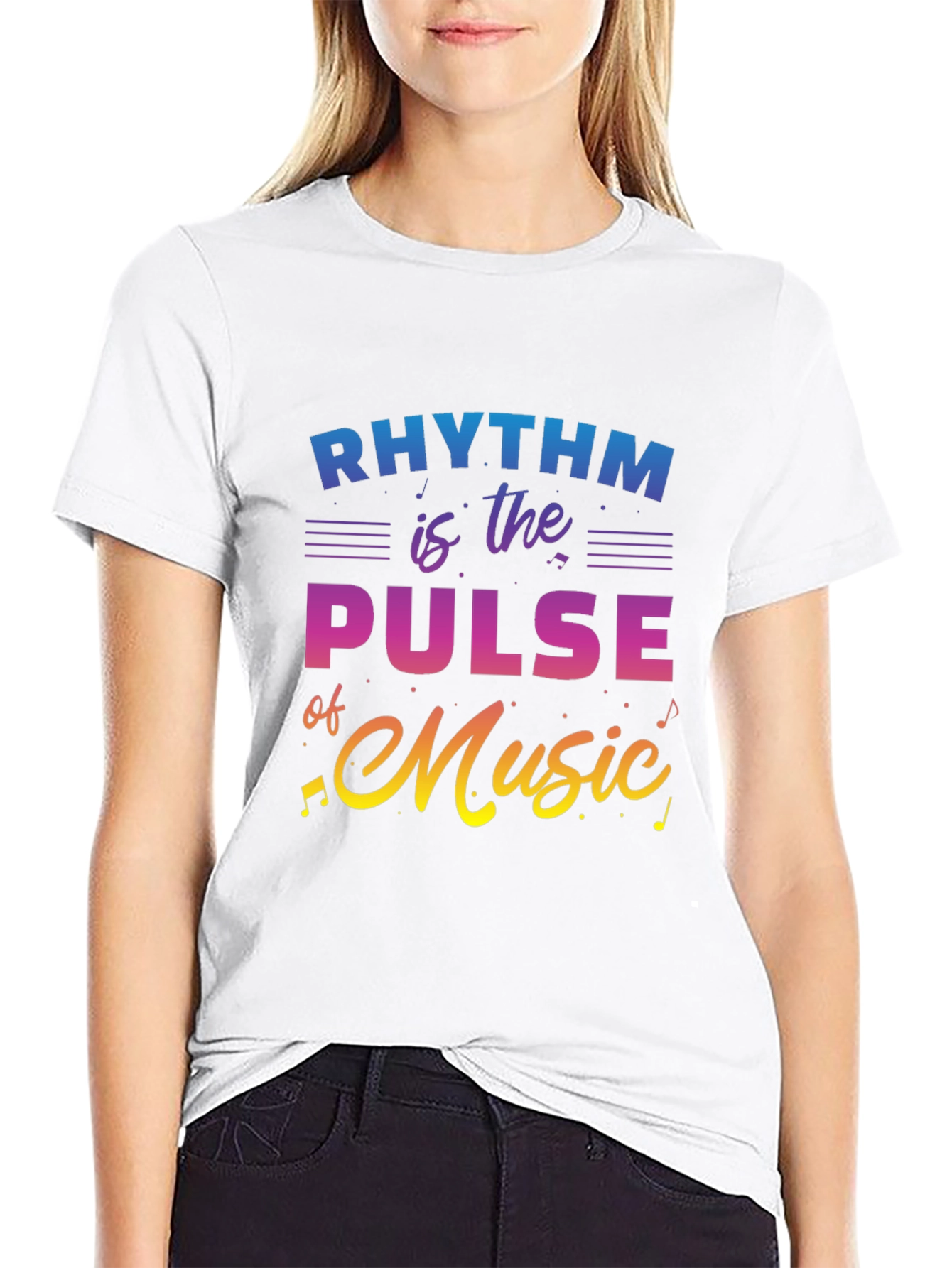 Rhythm is the Pulse of Music Graphic Tee