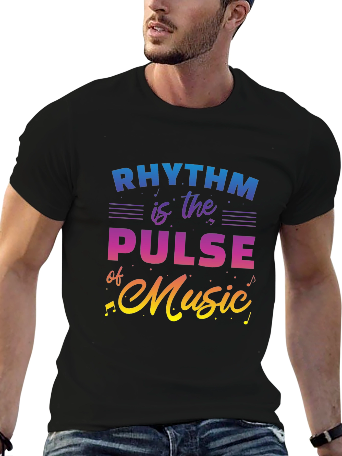 Rhythm is the Pulse of Music Graphic Tee