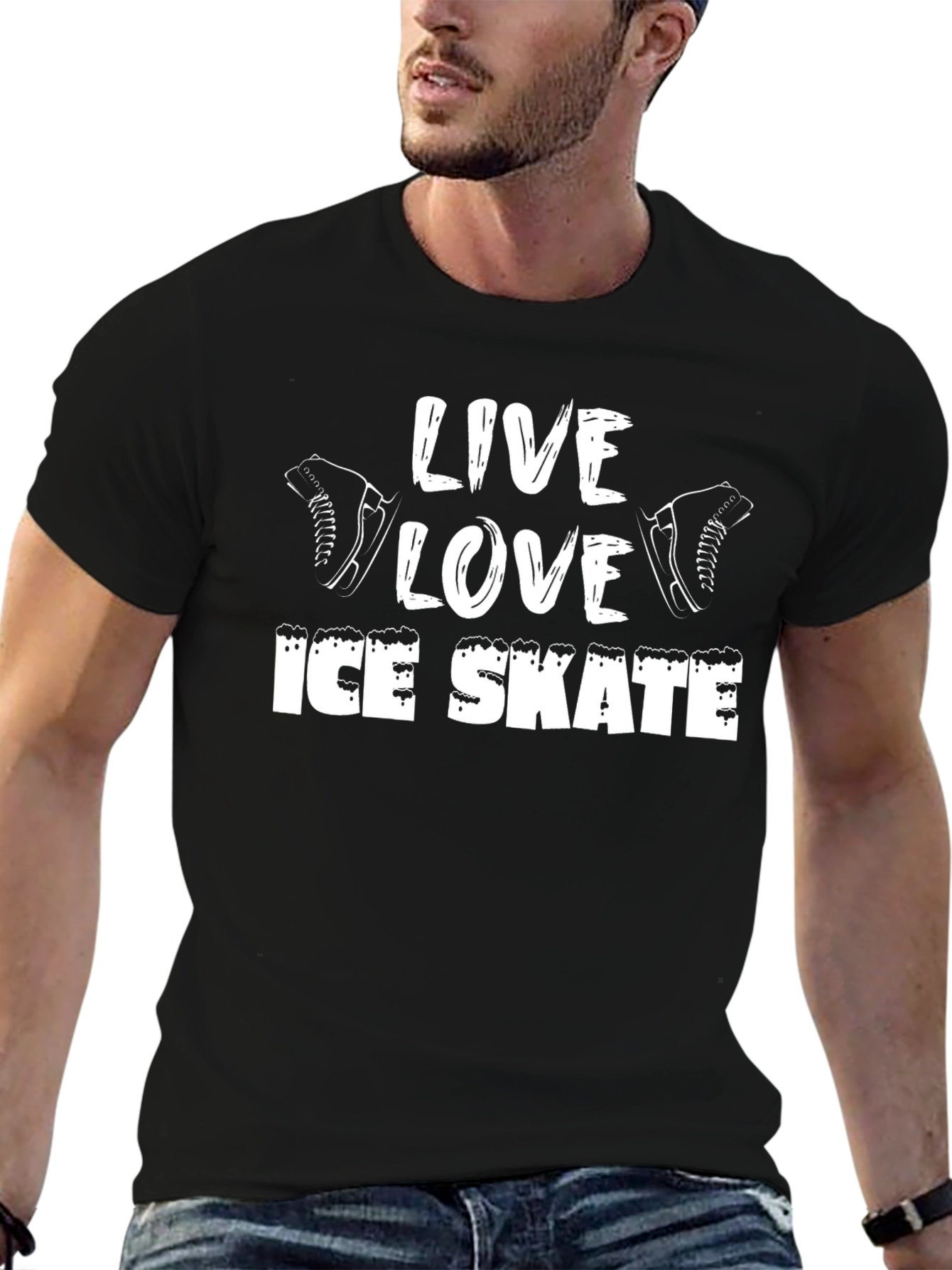 Live Love Ice Skate Graphic T-Shirt