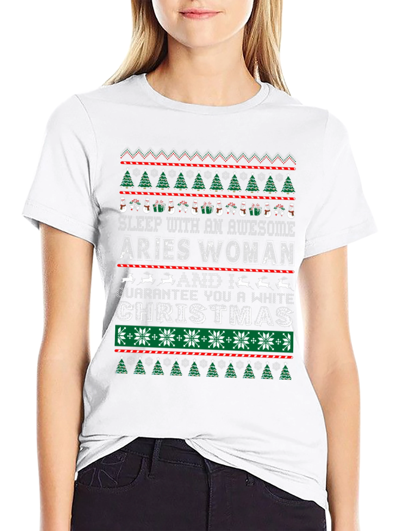 Aries Woman Christmas T-Shirt