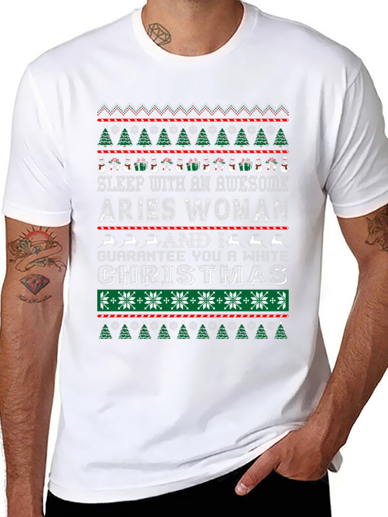 Aries Woman Christmas T-Shirt