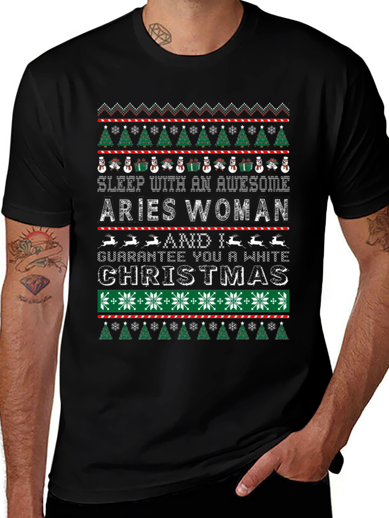 Aries Woman Christmas T-Shirt