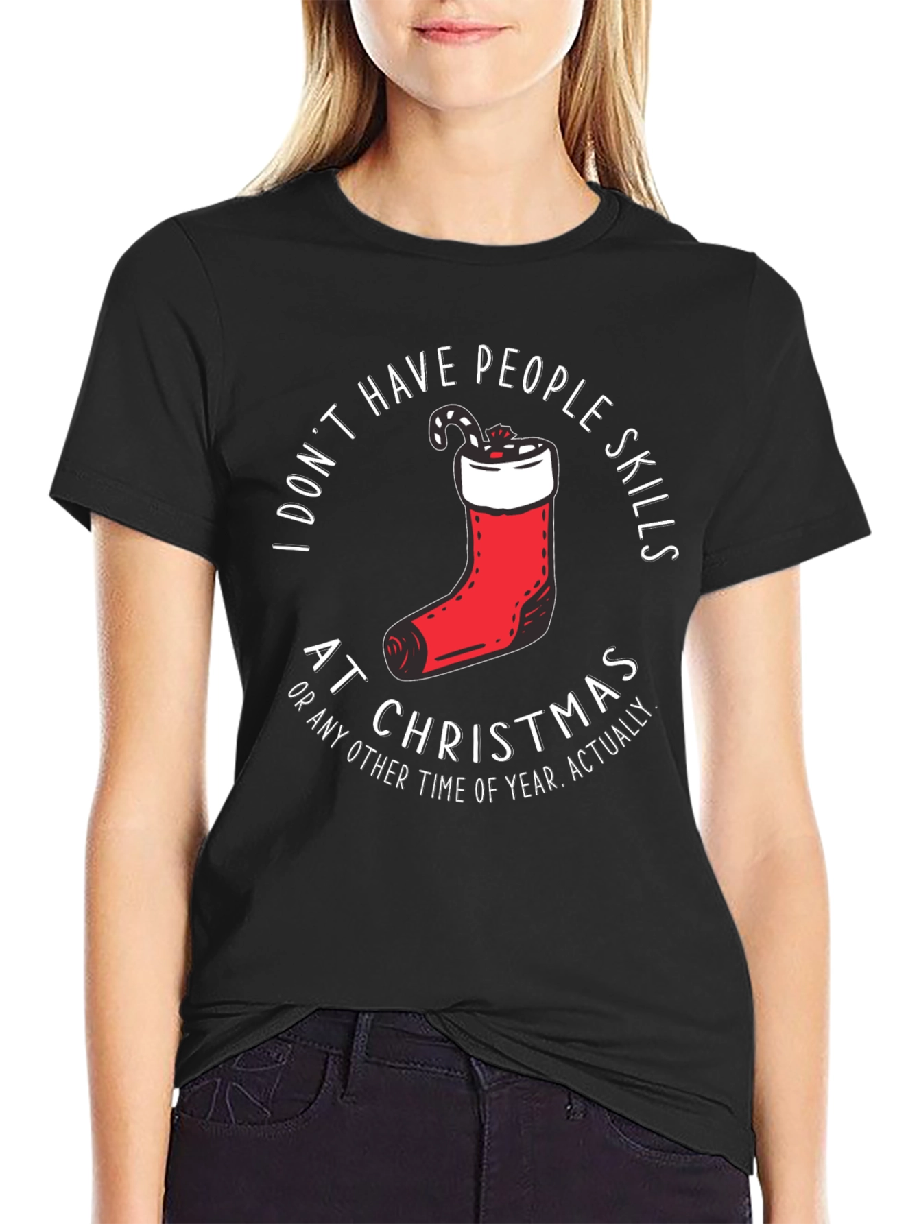 Funny Christmas T-Shirt - I Dont Have People Skills