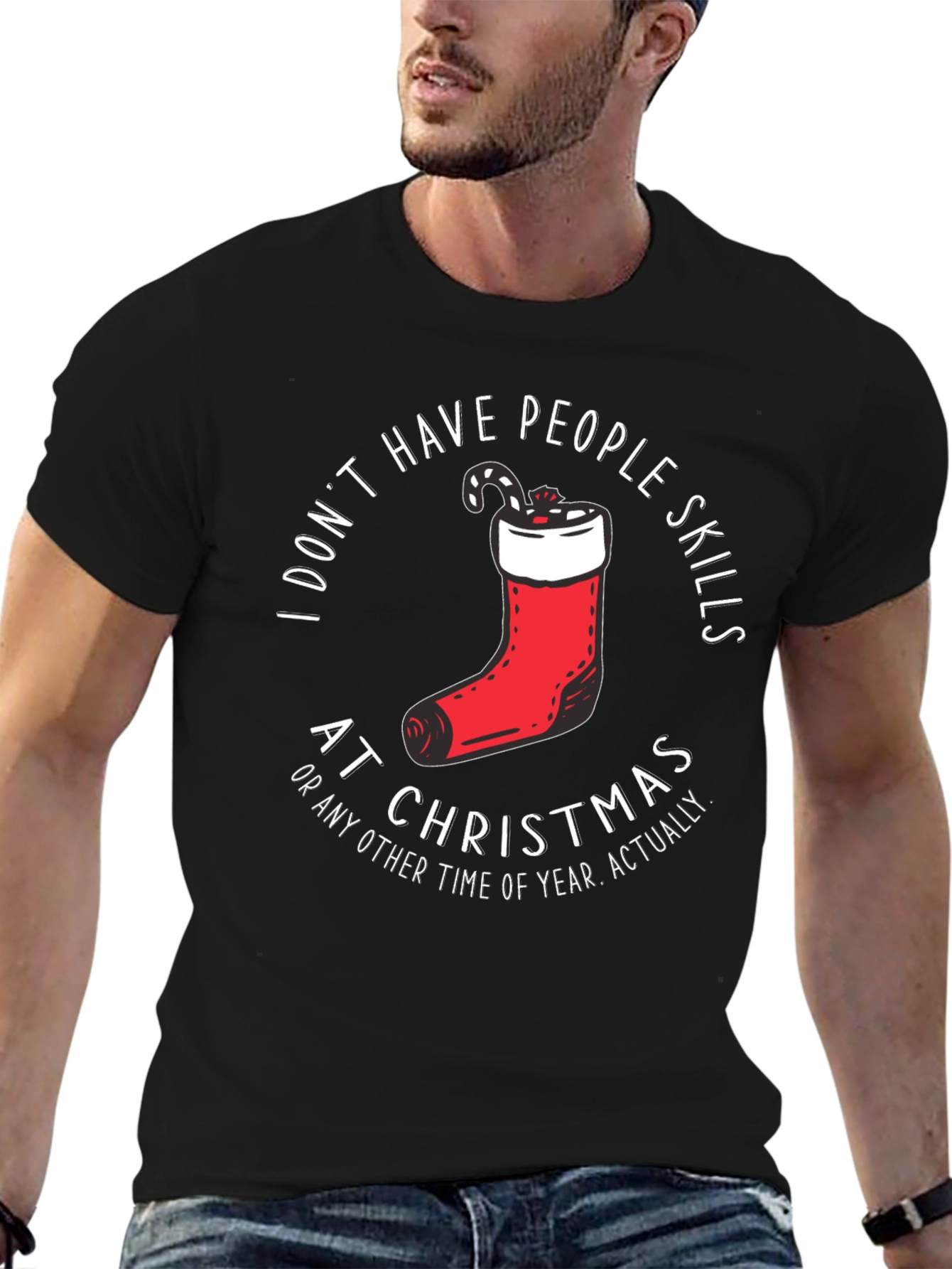 Funny Christmas T-Shirt - I Dont Have People Skills