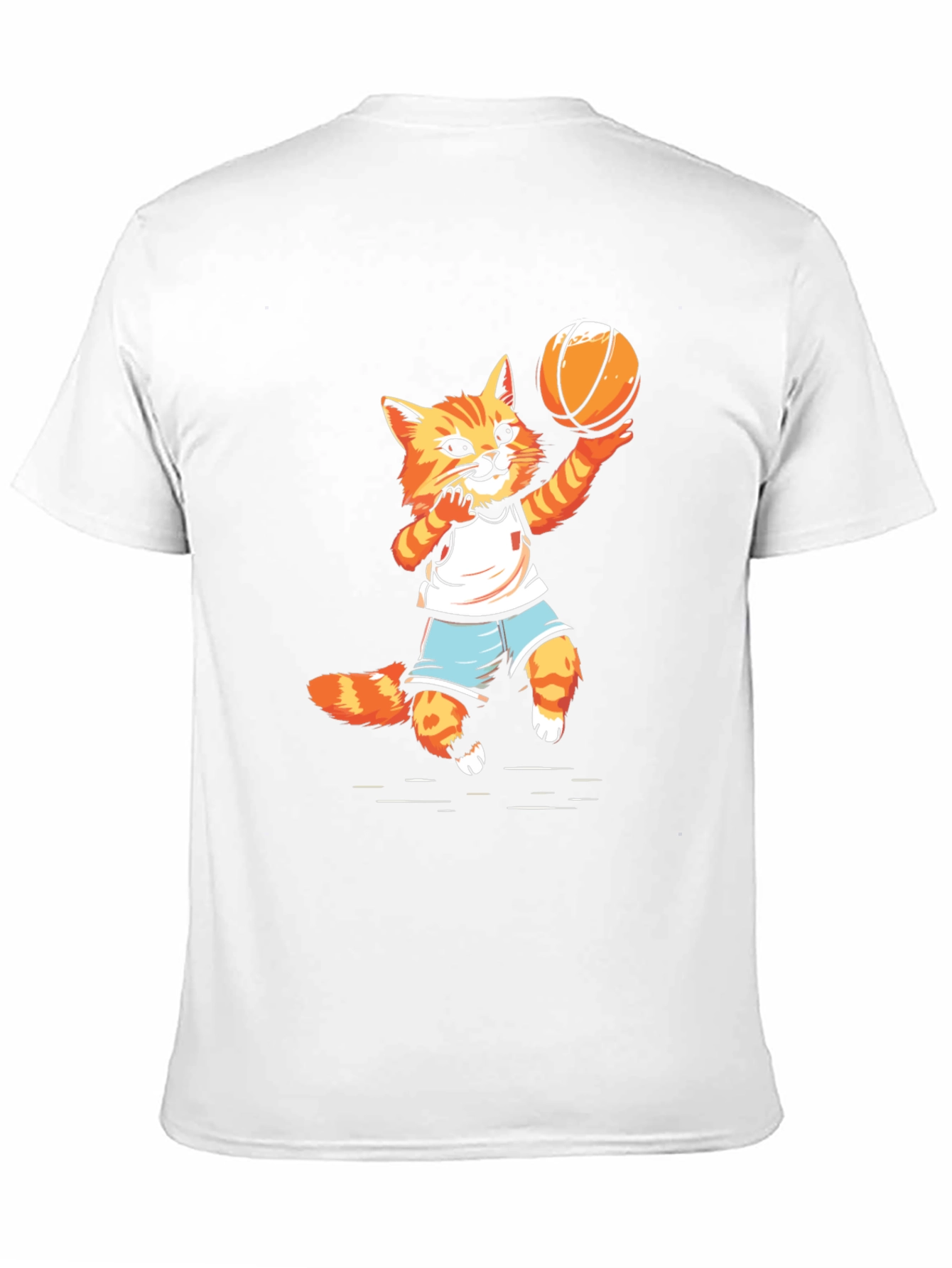 Basketball Cat Graphic T-Shirt