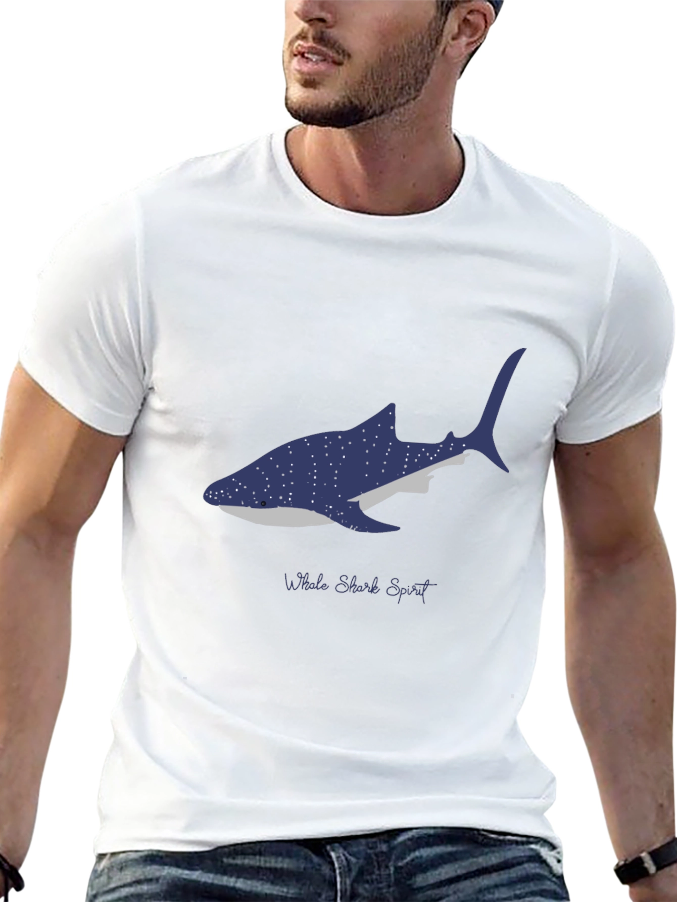 Whale Shark Spirit Black T-Shirt