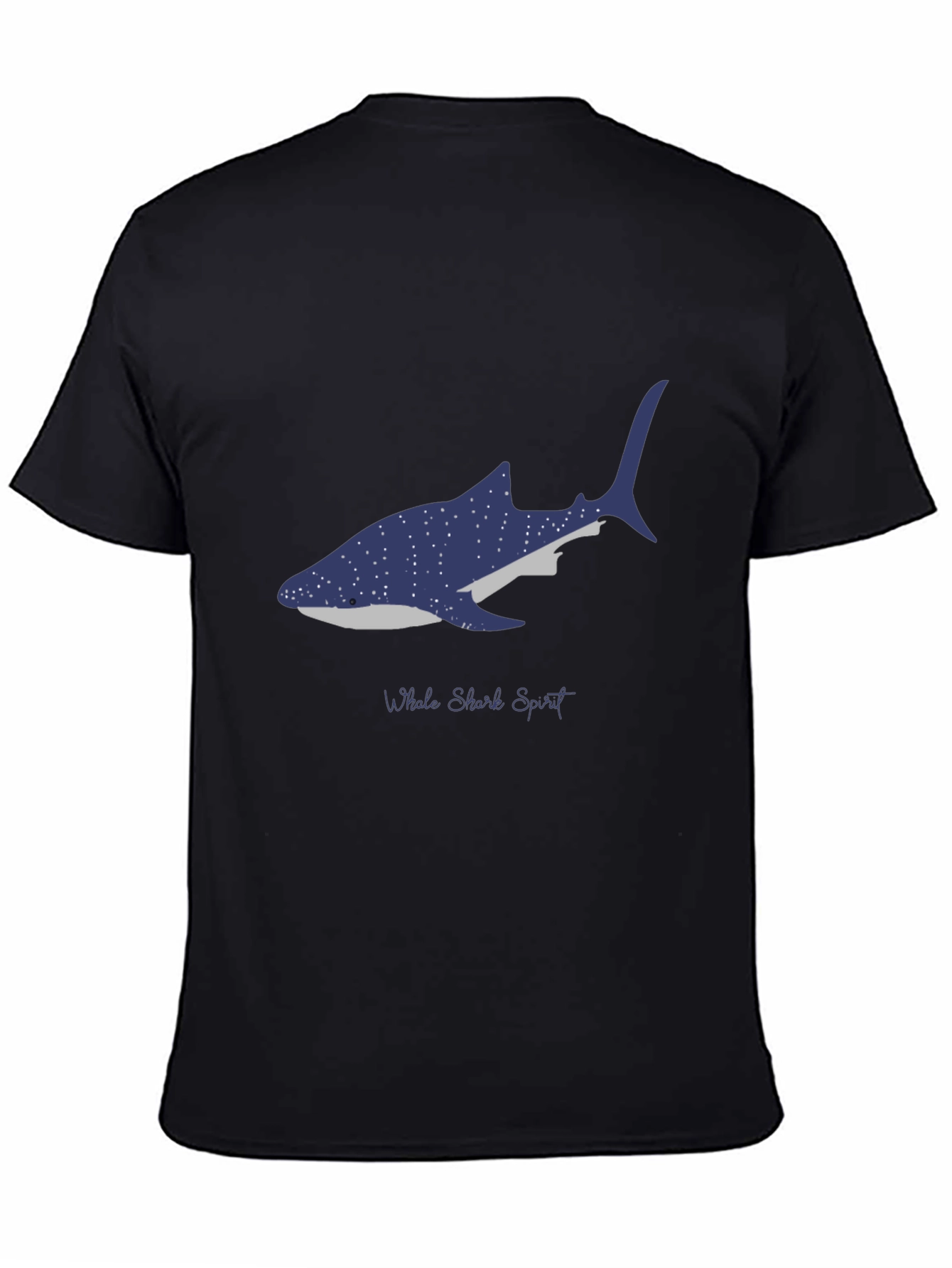 Whale Shark Spirit Black T-Shirt