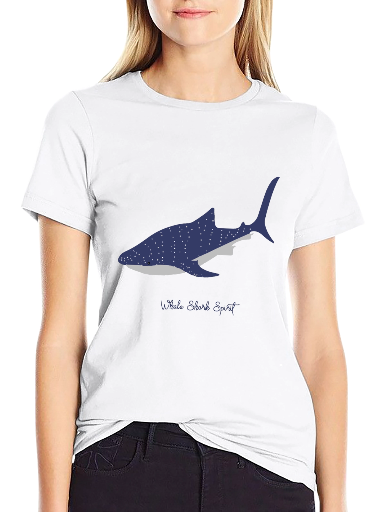 Whale Shark Spirit Black T-Shirt