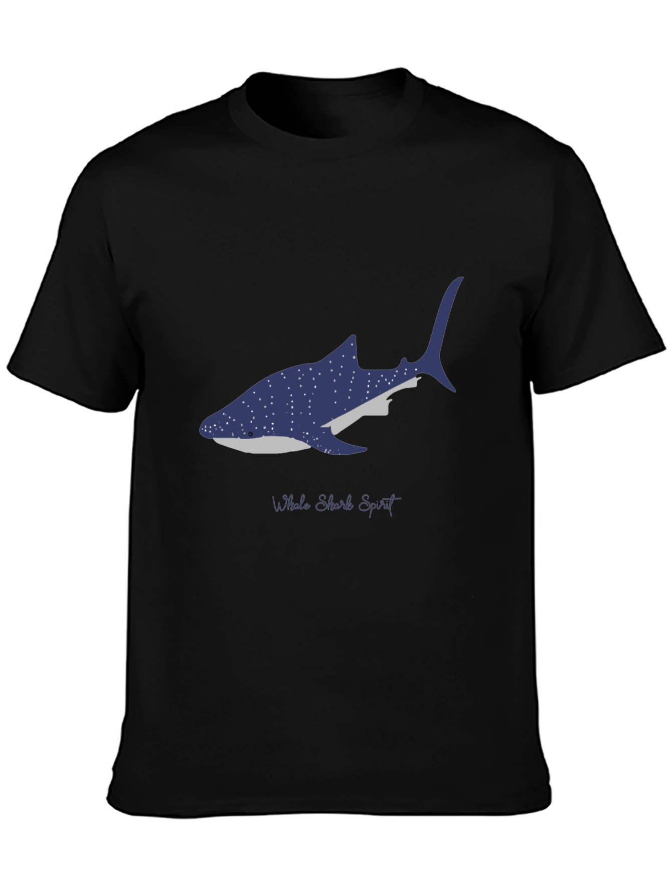Whale Shark Spirit Black T-Shirt