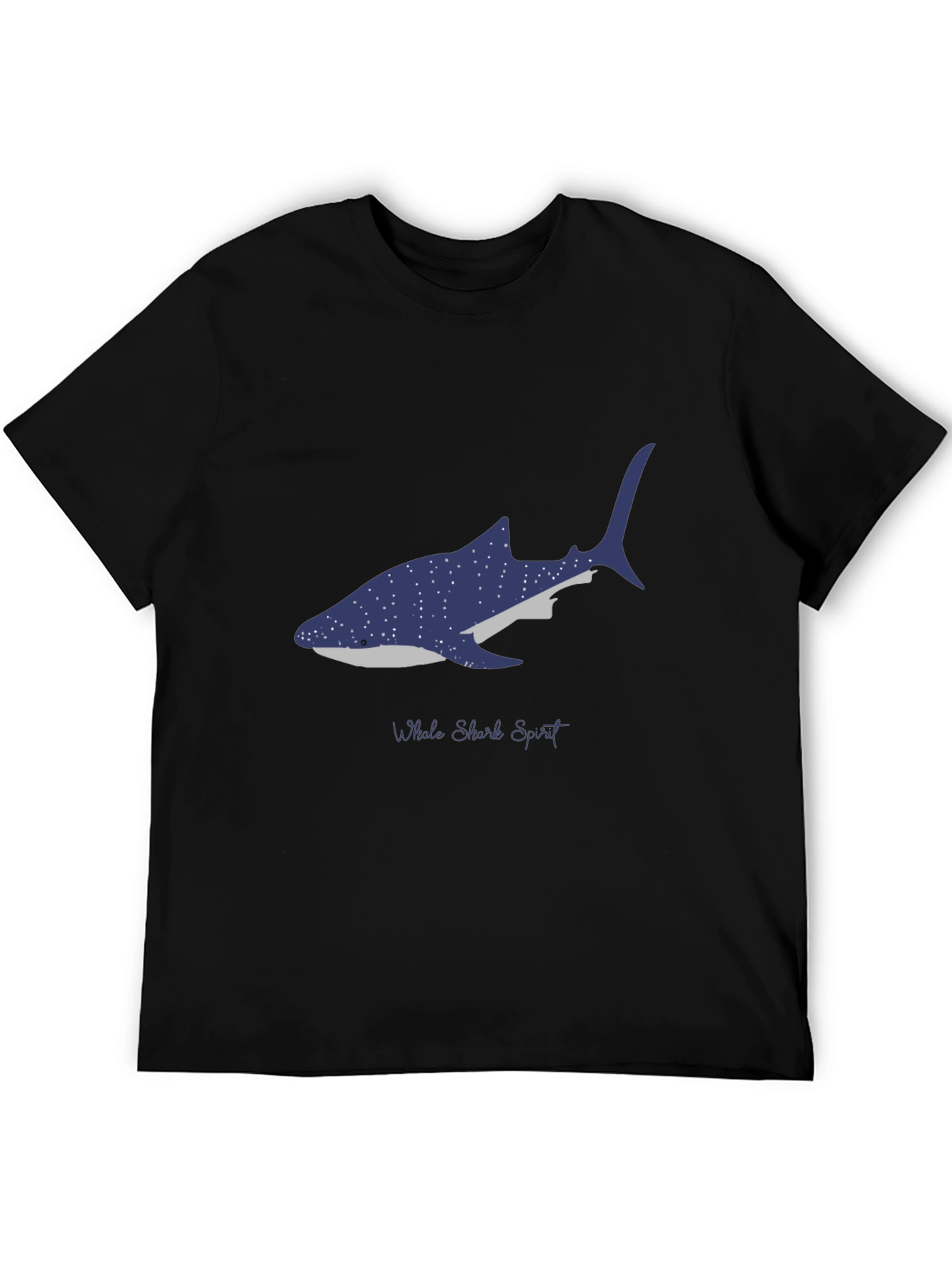 Whale Shark Spirit Black T-Shirt